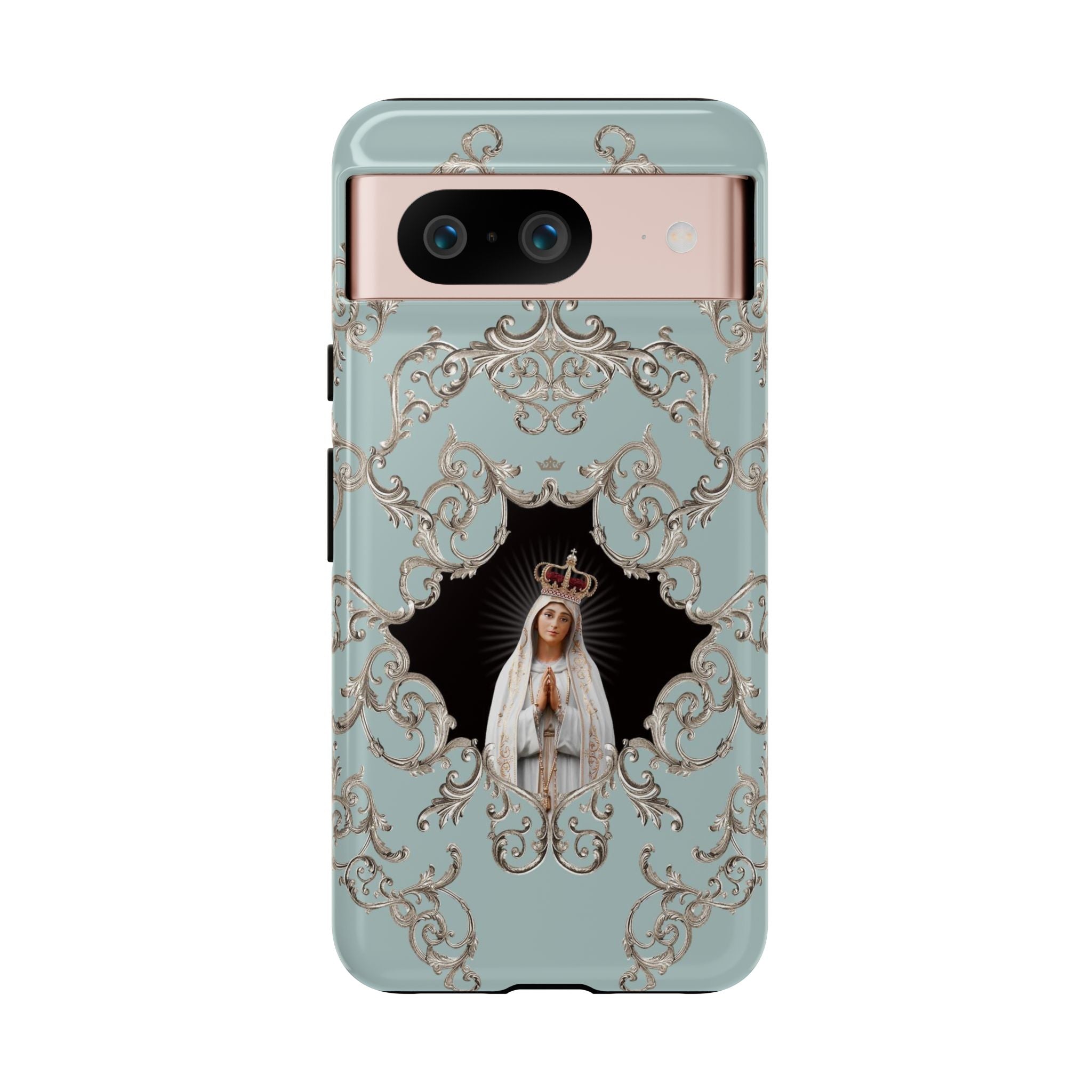 Our Lady of Fatima Hard Phone Case (Baroque Blue) - VENXARA®