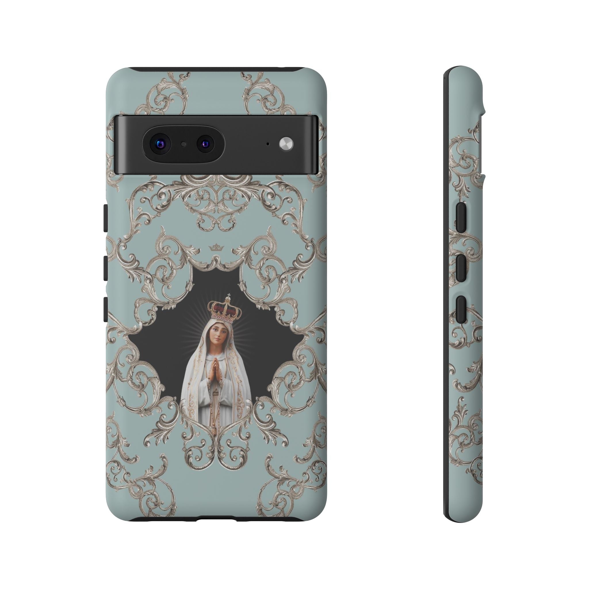 Our Lady of Fatima Hard Phone Case (Baroque Blue) - VENXARA®