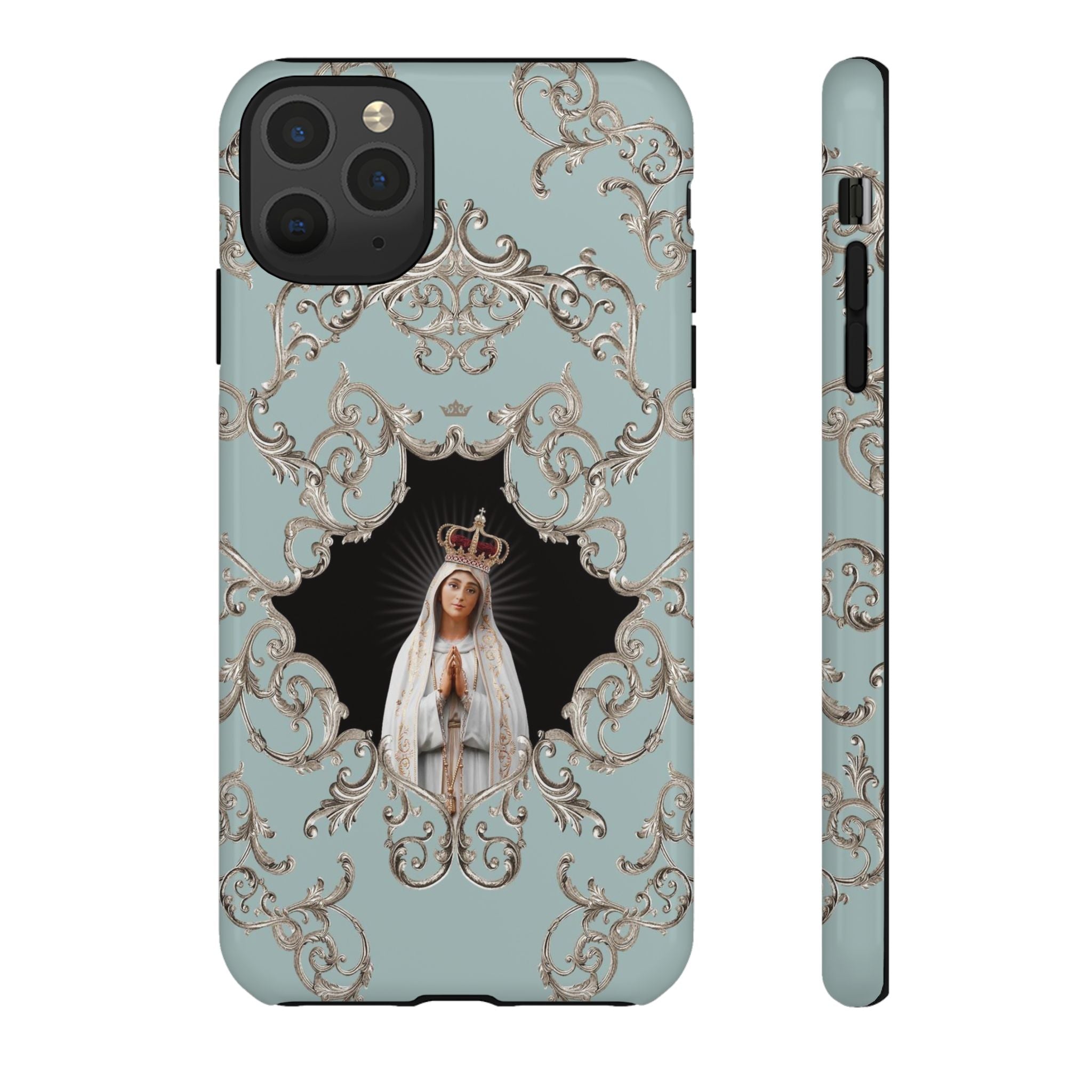 Our Lady of Fatima Hard Phone Case (Baroque Blue) - VENXARA®