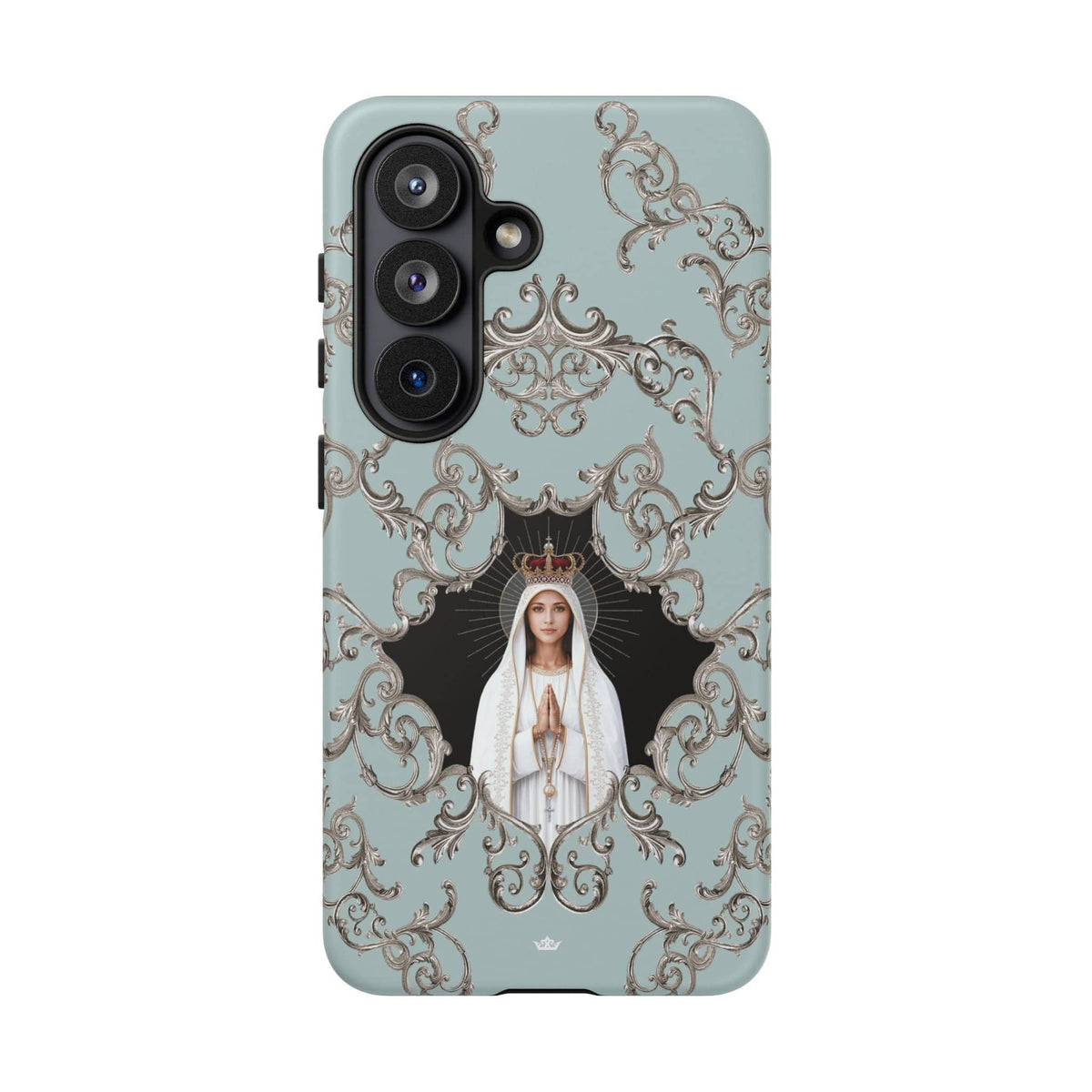 Our Lady of Fatima Hard Phone Case (Baroque Blue) Copyright VENXARA