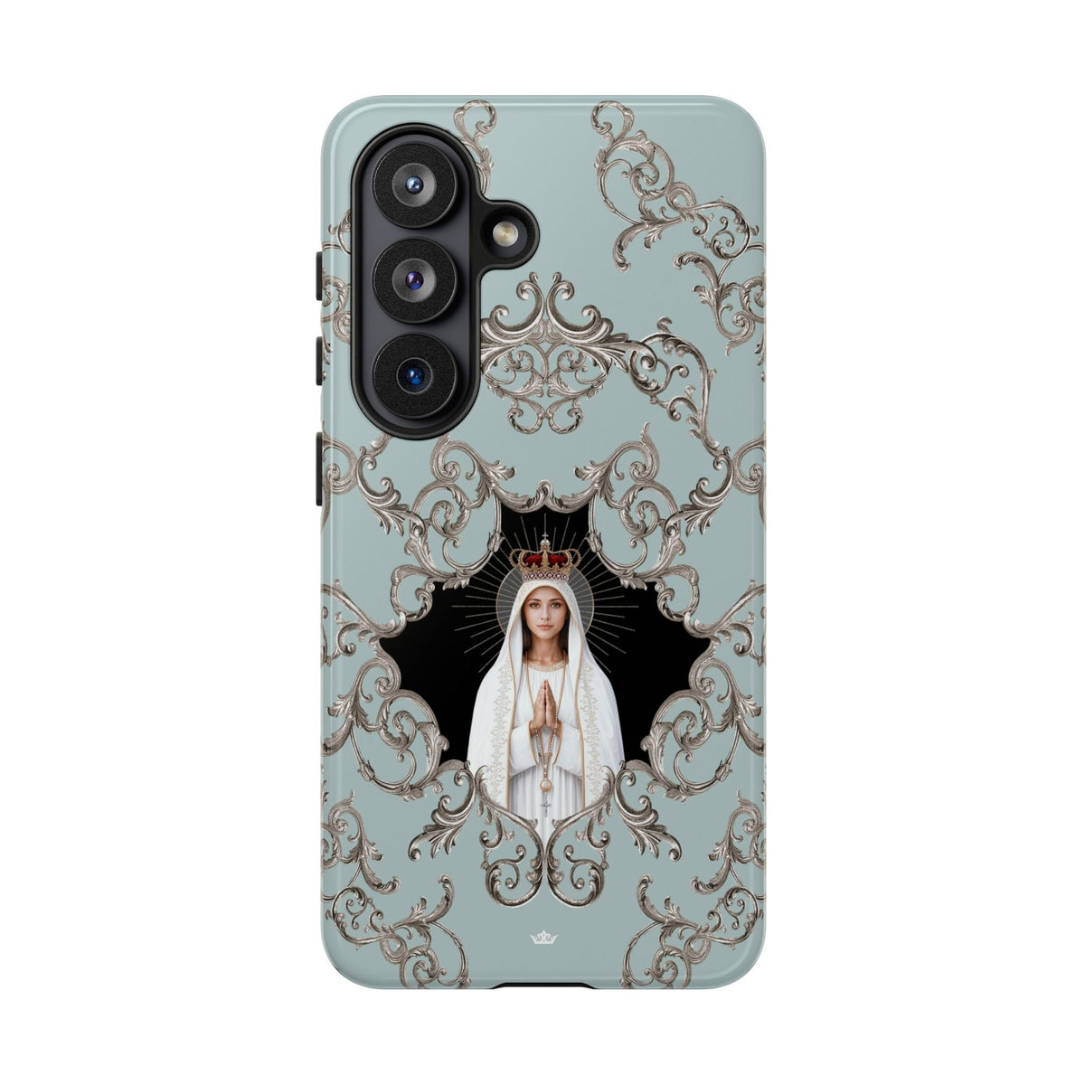Our Lady of Fatima Hard Phone Case (Baroque Blue) Copyright VENXARA