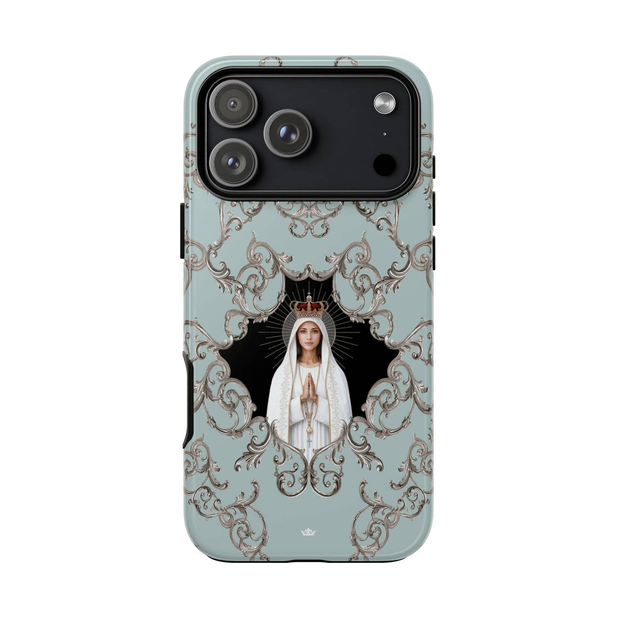 Our Lady of Fatima Hard Phone Case (Baroque Blue) Copyright VENXARA