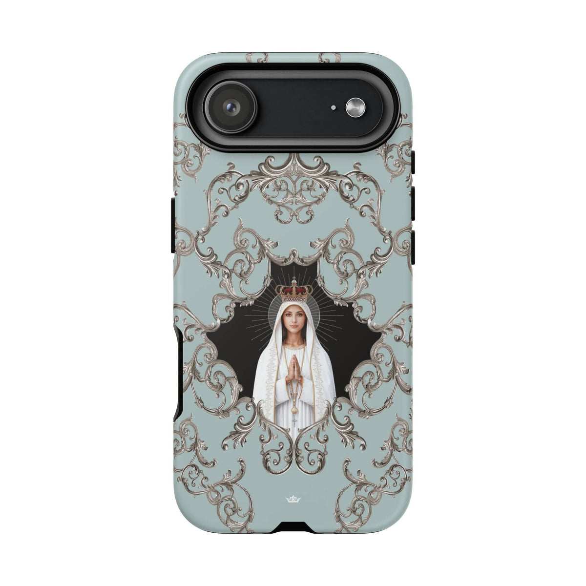 Our Lady of Fatima Hard Phone Case (Baroque Blue) Copyright VENXARA