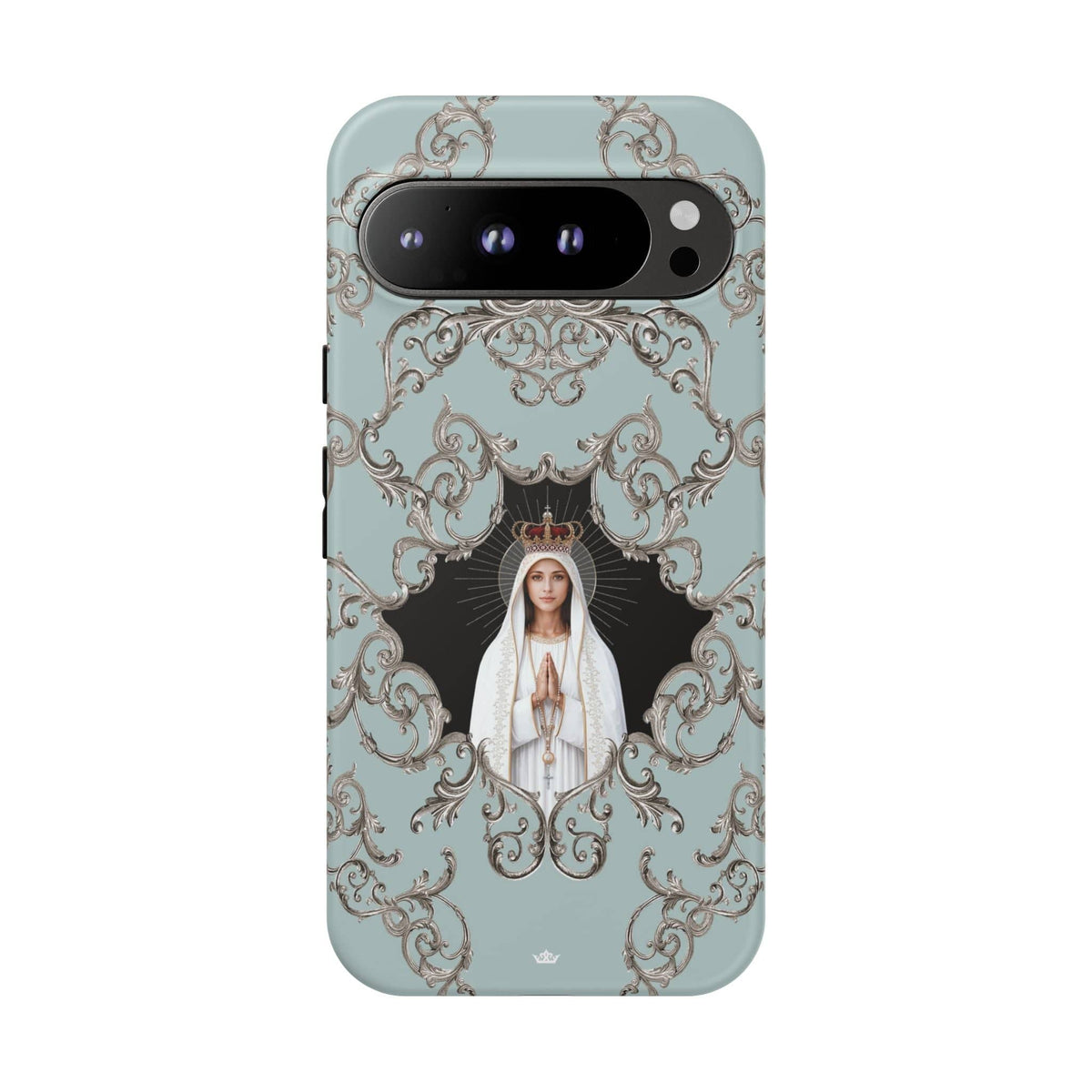 Our Lady of Fatima Hard Phone Case (Baroque Blue) Copyright VENXARA