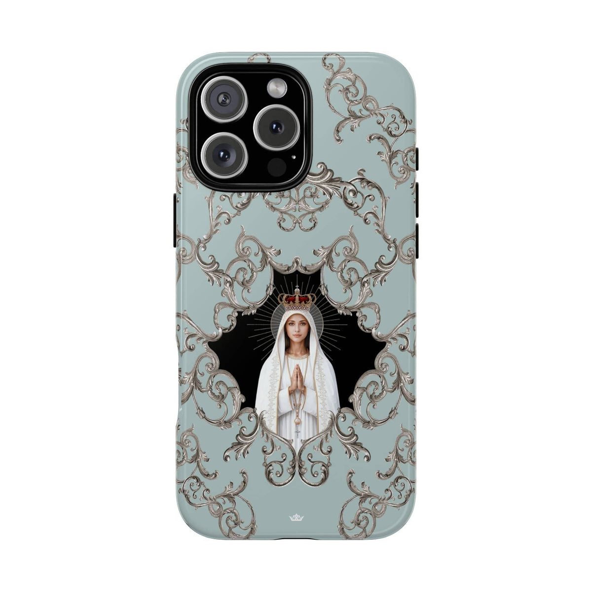 Our Lady of Fatima Hard Phone Case (Baroque Blue) Copyright VENXARA
