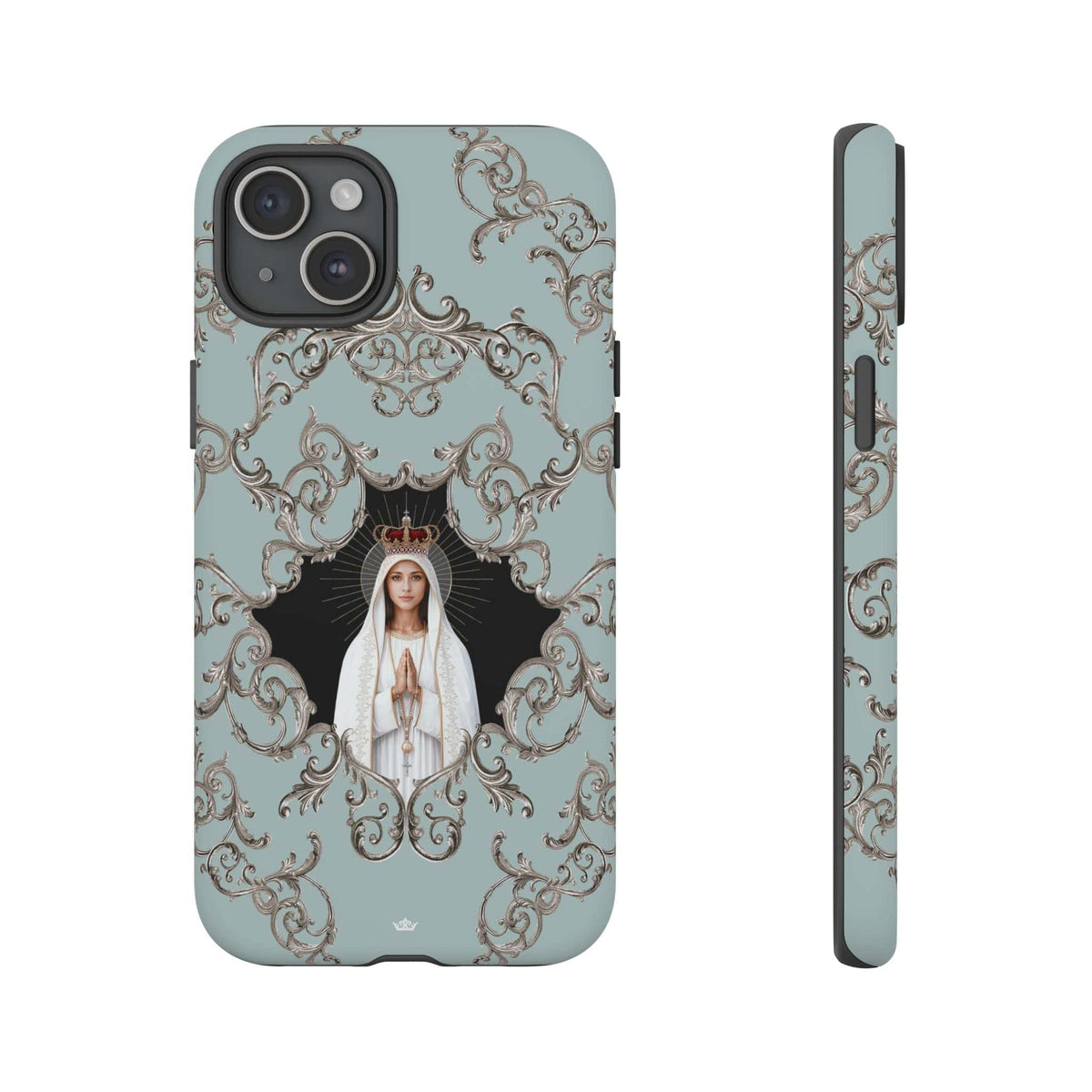 Our Lady of Fatima Hard Phone Case (Baroque Blue) Copyright VENXARA
