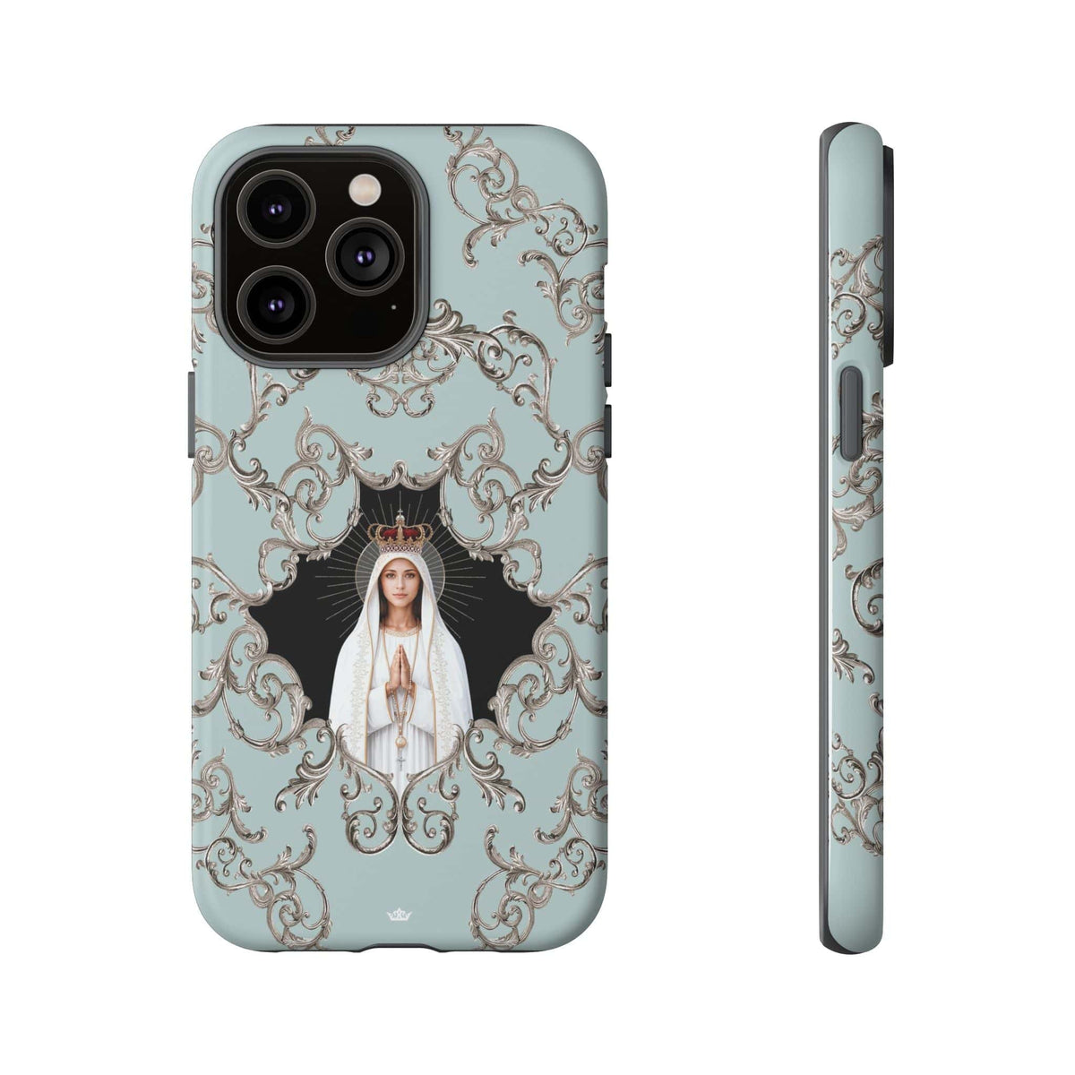 Our Lady of Fatima Hard Phone Case (Baroque Blue) Copyright VENXARA