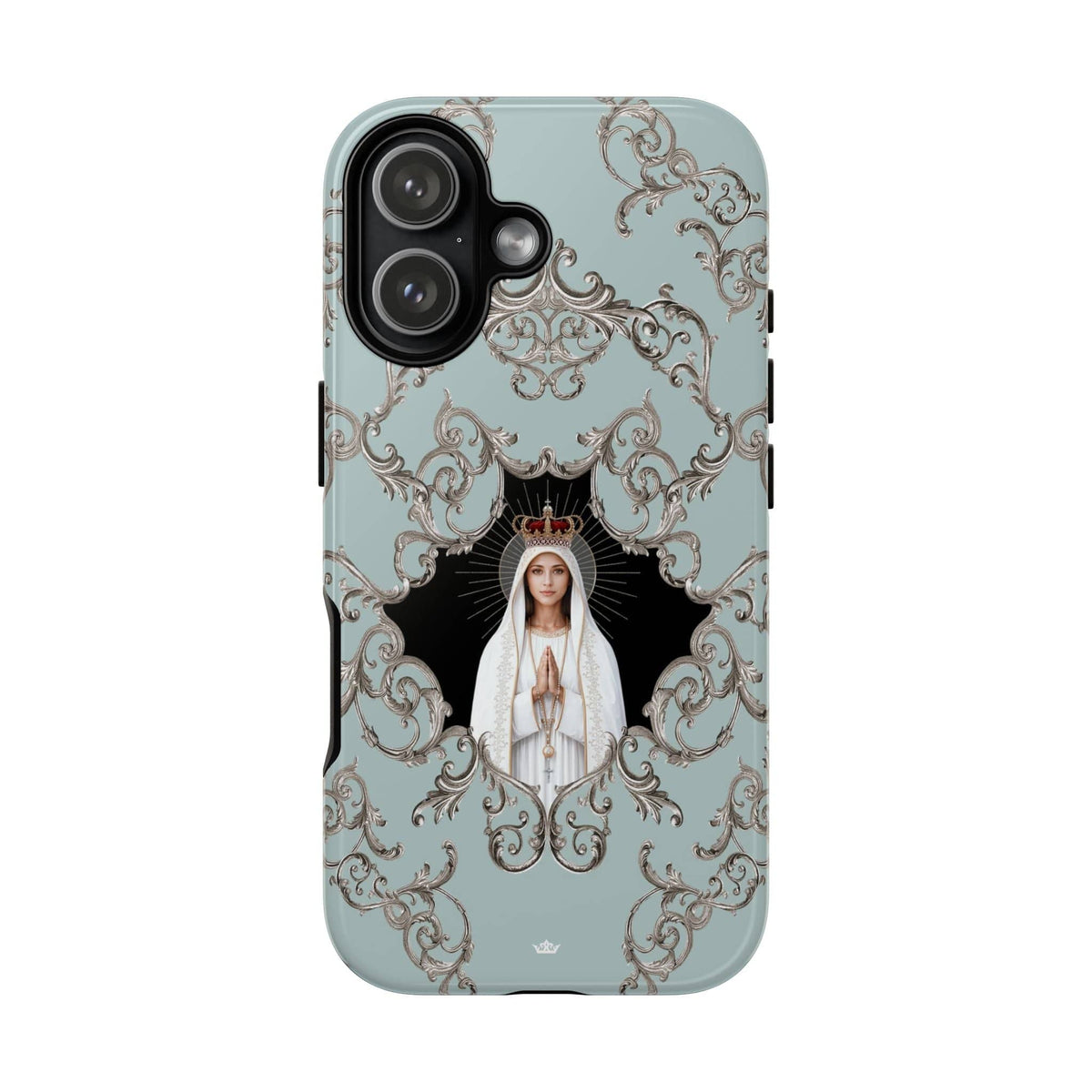 Our Lady of Fatima Hard Phone Case (Baroque Blue) Copyright VENXARA
