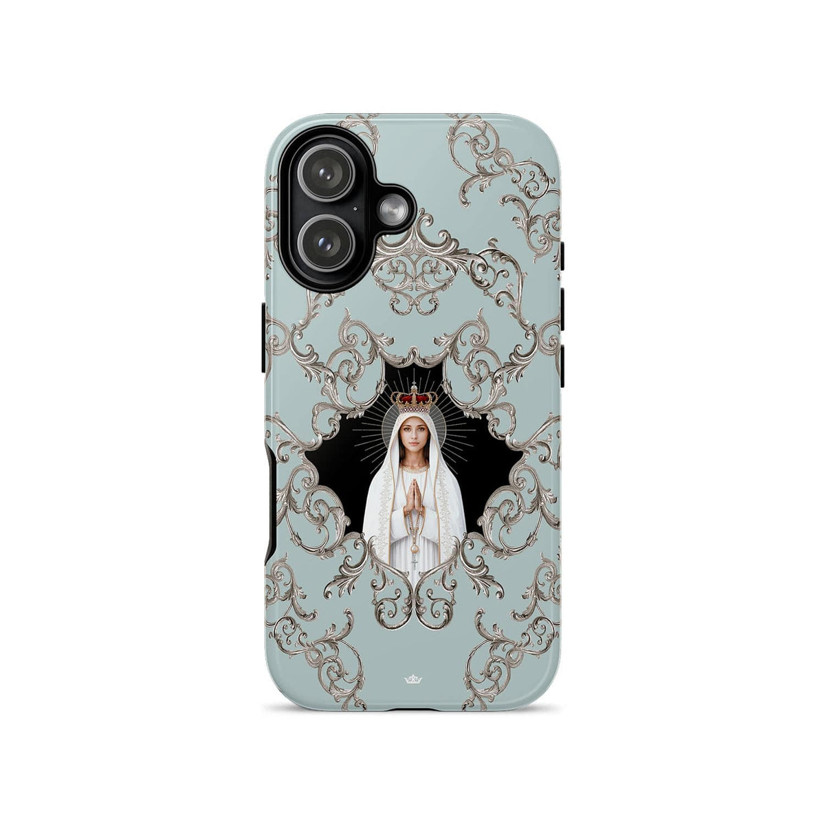 Our Lady of Fatima Hard Phone Case (Baroque Blue) Copyright VENXARA