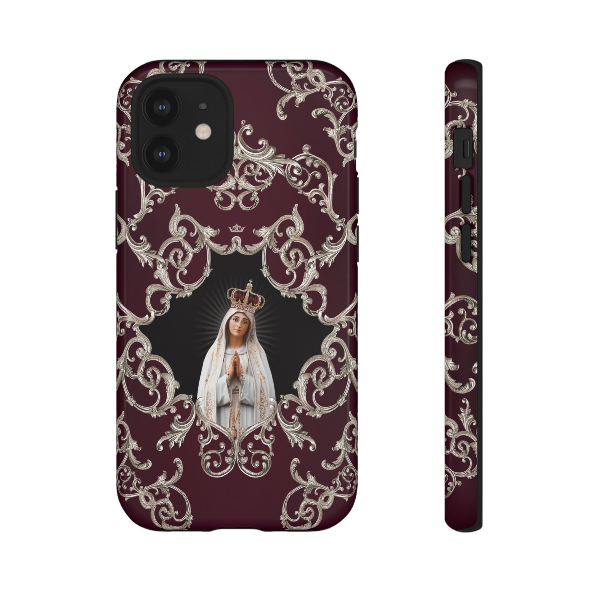 Our Lady of Fatima Hard Phone Case (Baroque Mahogany) - VENXARA
