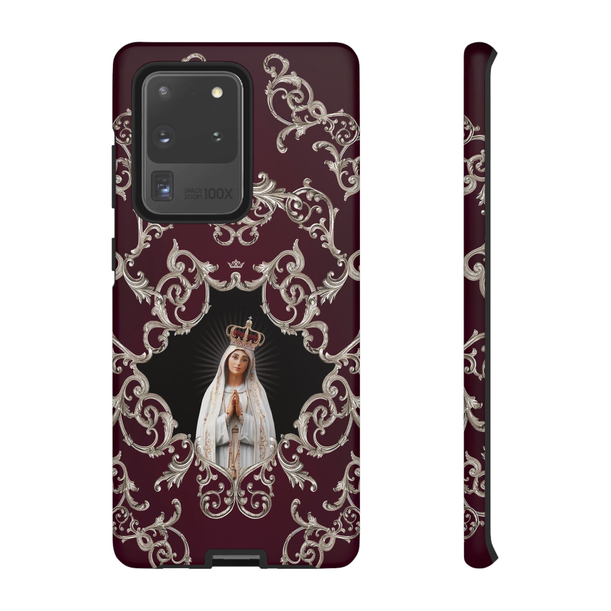 Our Lady of Fatima Hard Phone Case (Baroque Mahogany) - VENXARA®