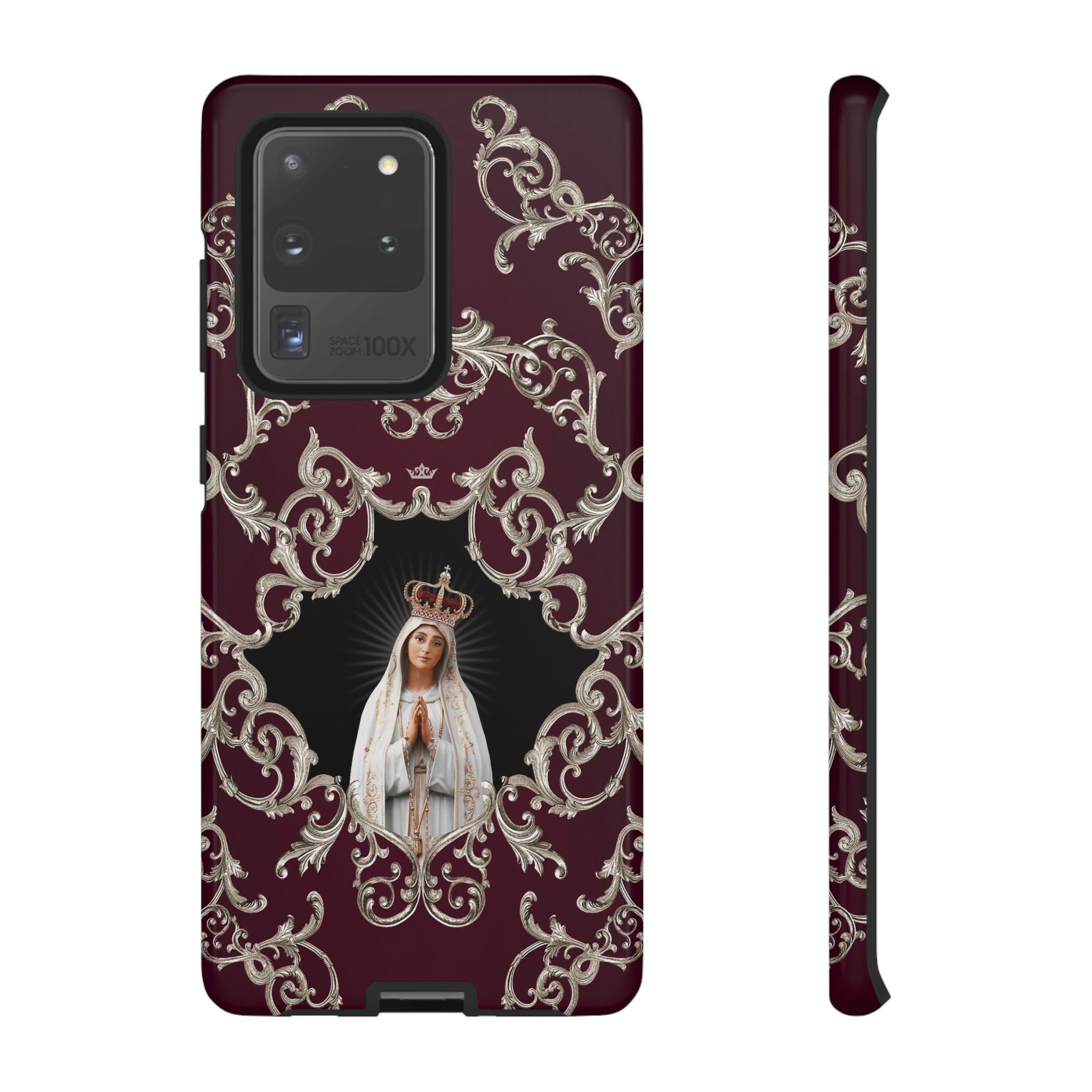 Our Lady of Fatima Hard Phone Case (Baroque Mahogany) - VENXARA®