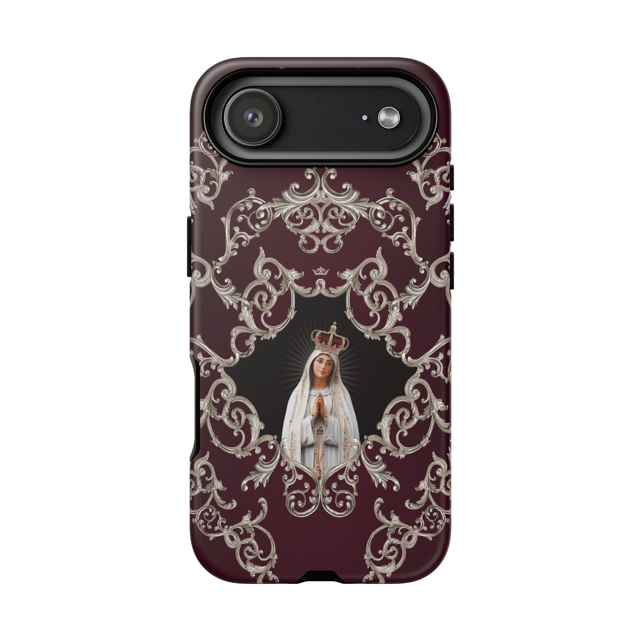 Our Lady of Fatima Hard Phone Case (Baroque Mahogany) - VENXARA
