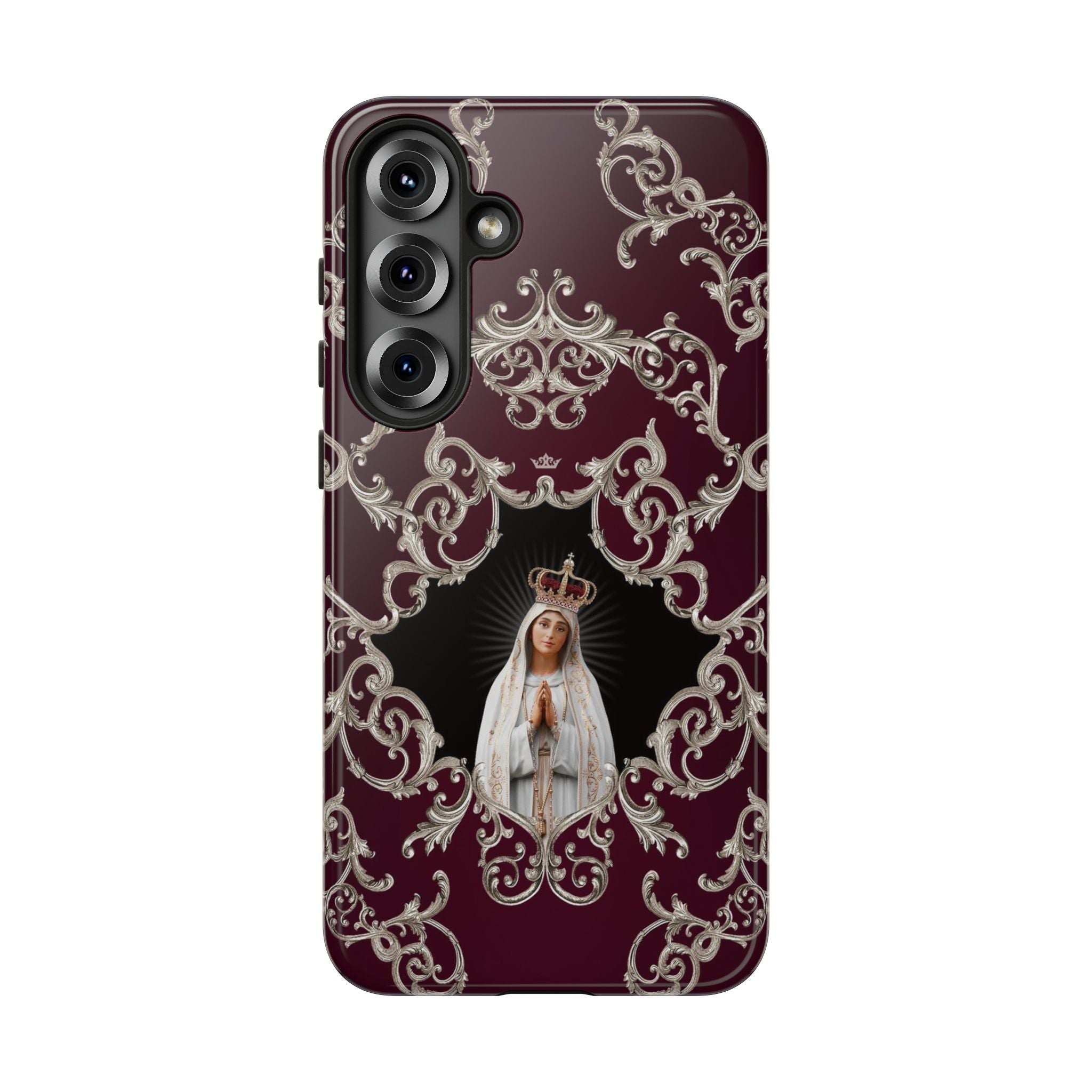 Our Lady of Fatima Hard Phone Case (Baroque Mahogany) - VENXARA