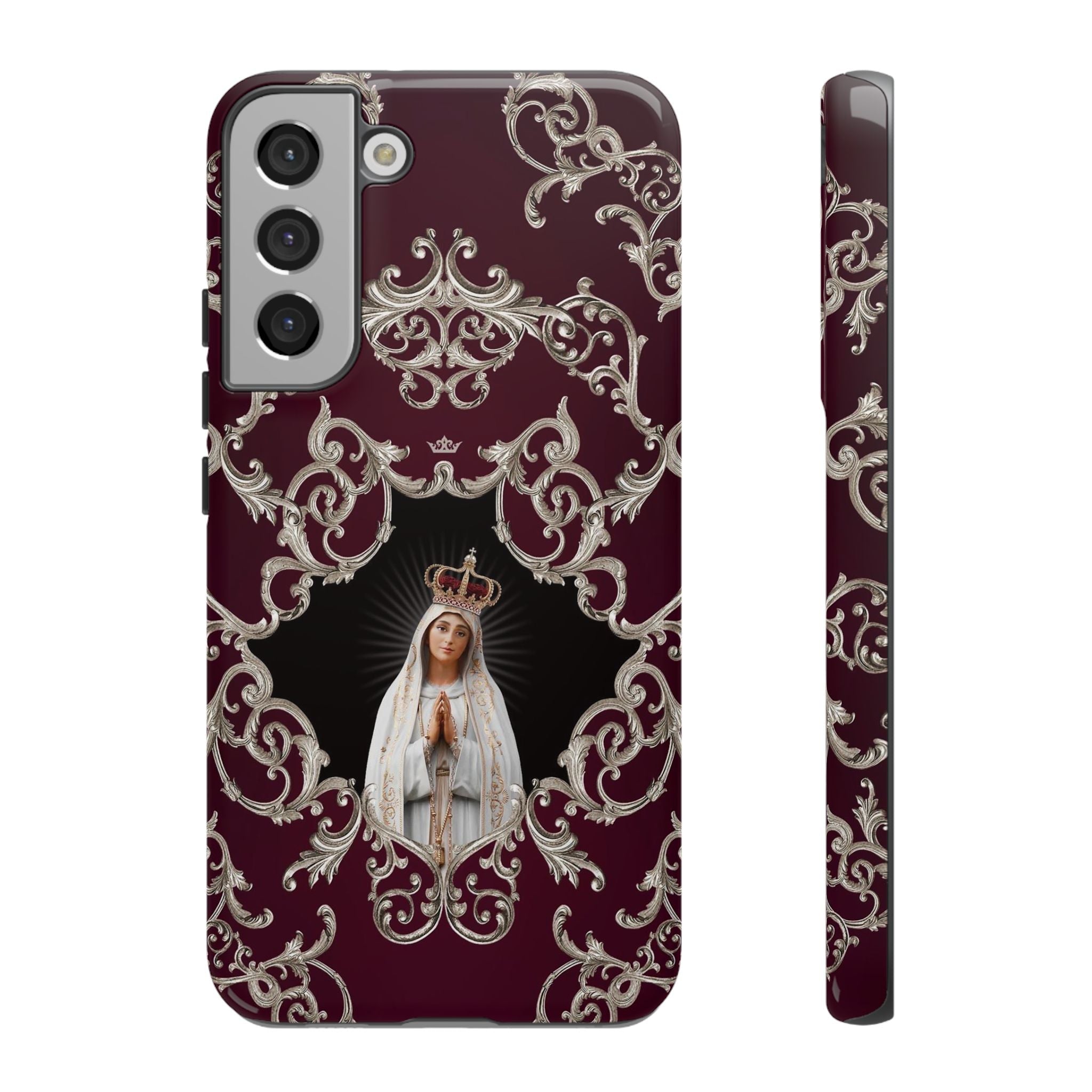 Our Lady of Fatima Hard Phone Case (Baroque Mahogany) - VENXARA