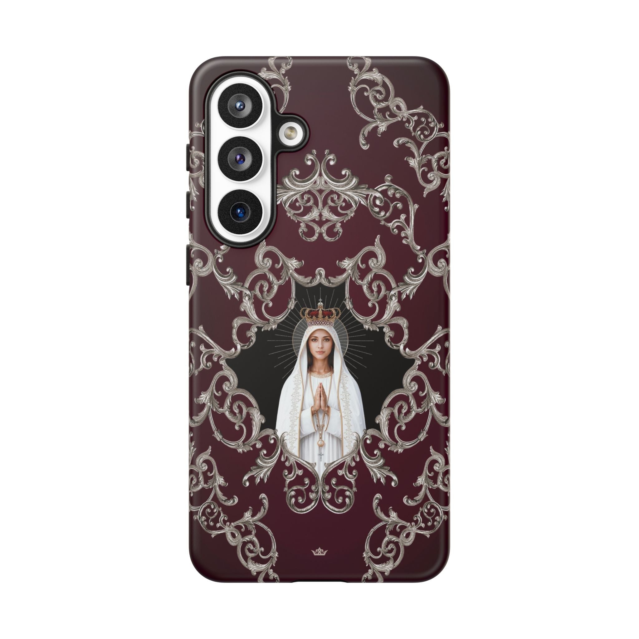 Our Lady of Fatima Hard Phone Case (Baroque Mahogany) - Venxara