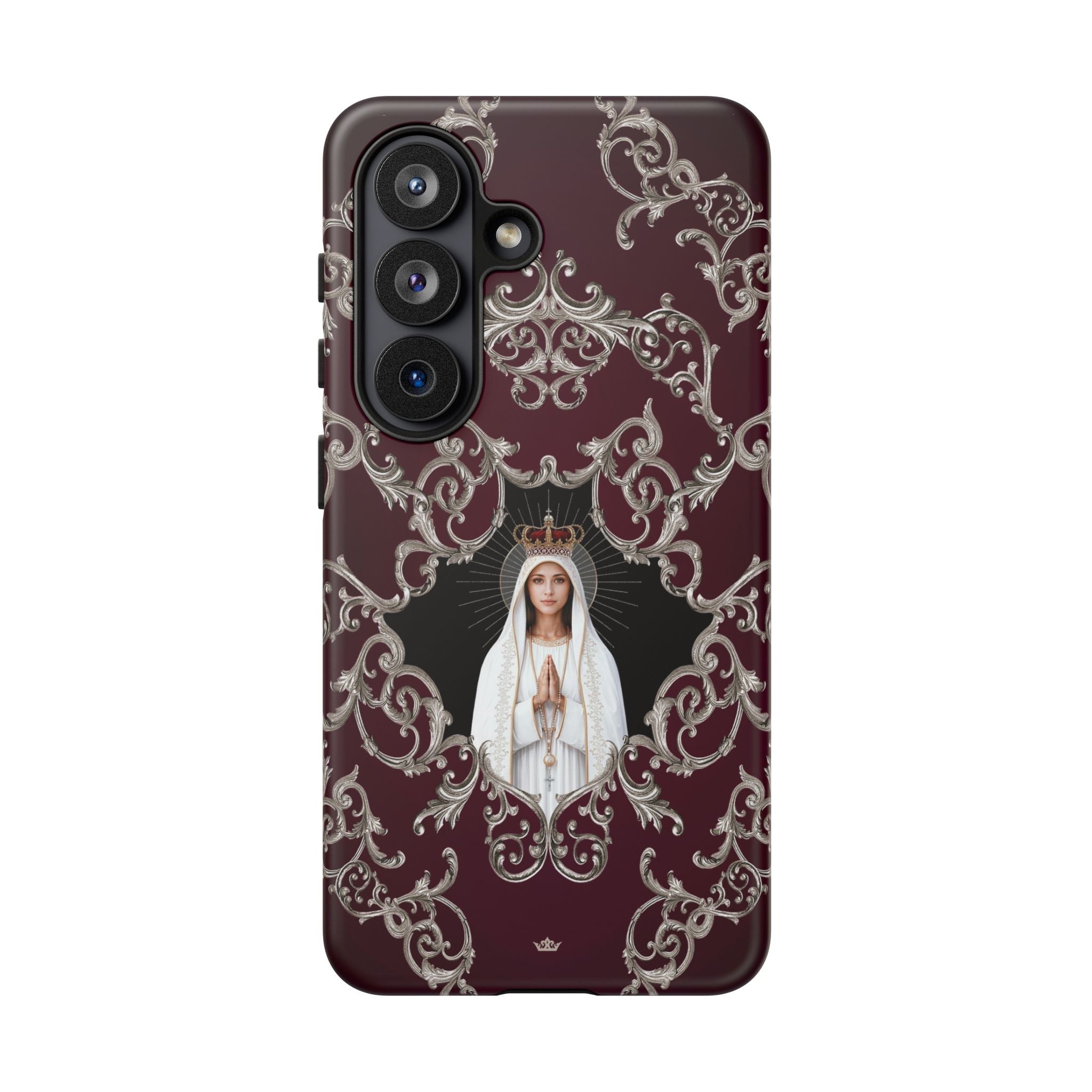 Our Lady of Fatima Hard Phone Case (Baroque Mahogany) - Venxara