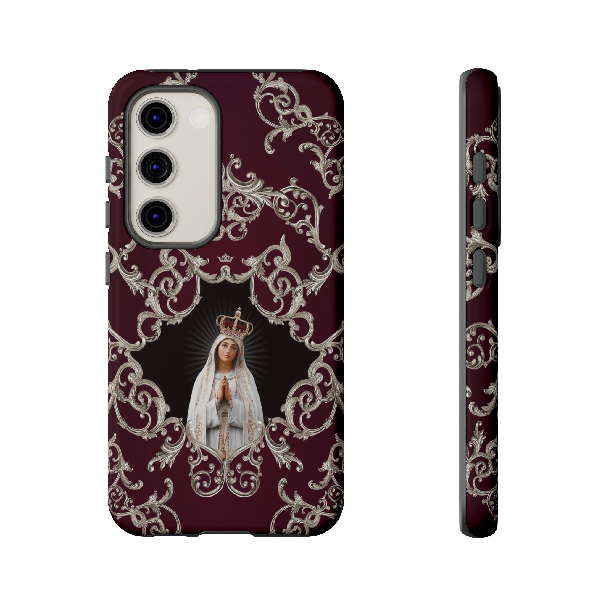 Our Lady of Fatima Hard Phone Case (Baroque Mahogany) - VENXARA
