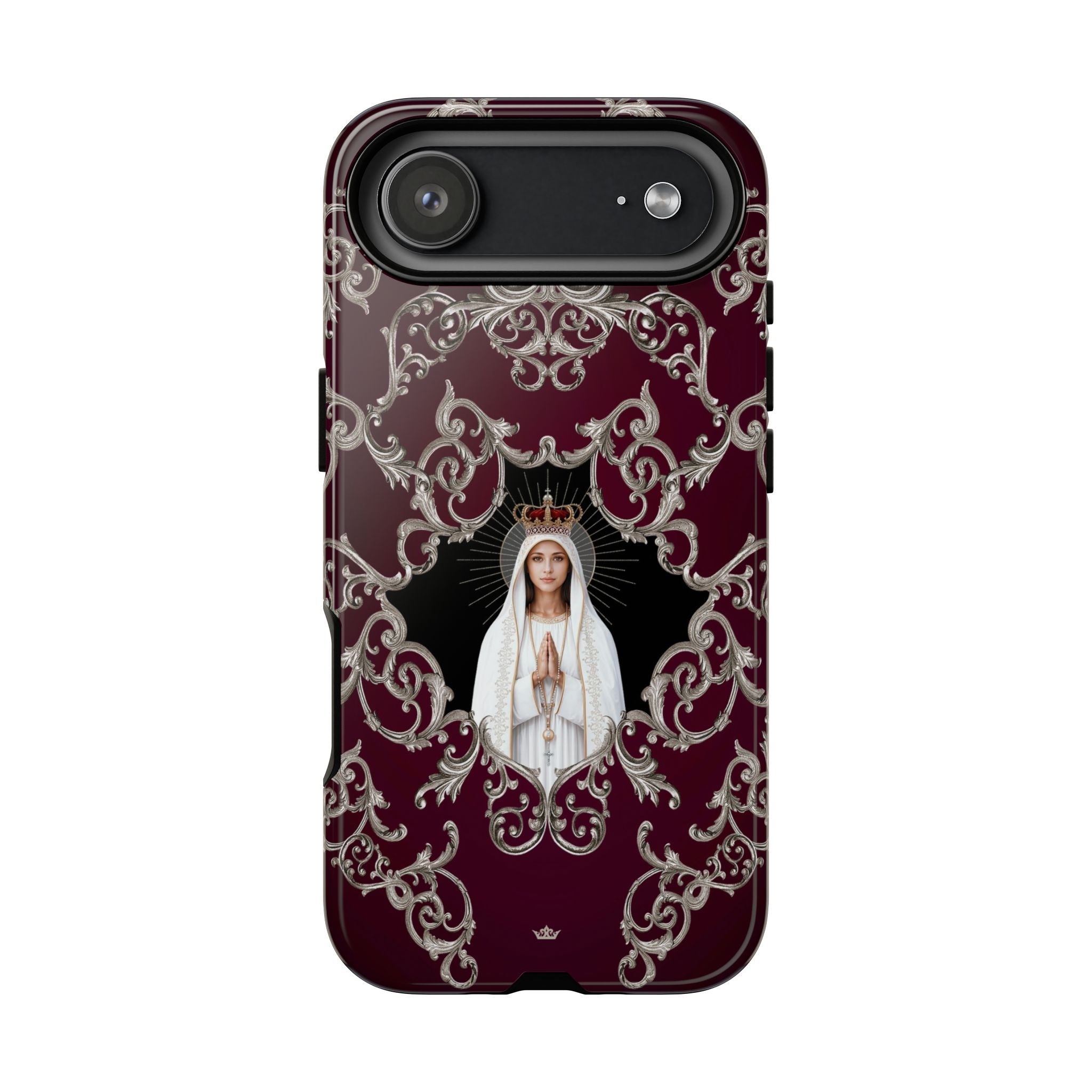 Our Lady of Fatima Hard Phone Case (Baroque Mahogany) - Venxara