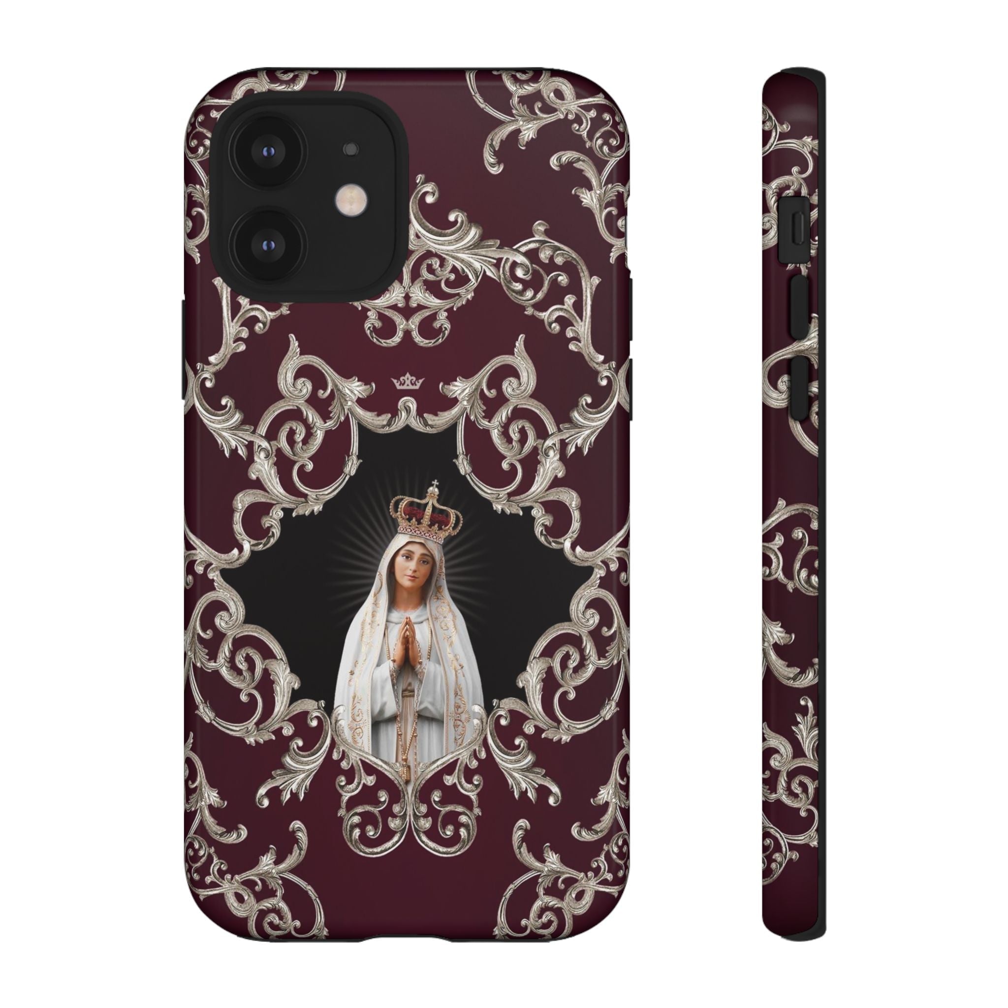 Our Lady of Fatima Hard Phone Case (Baroque Mahogany) - VENXARA