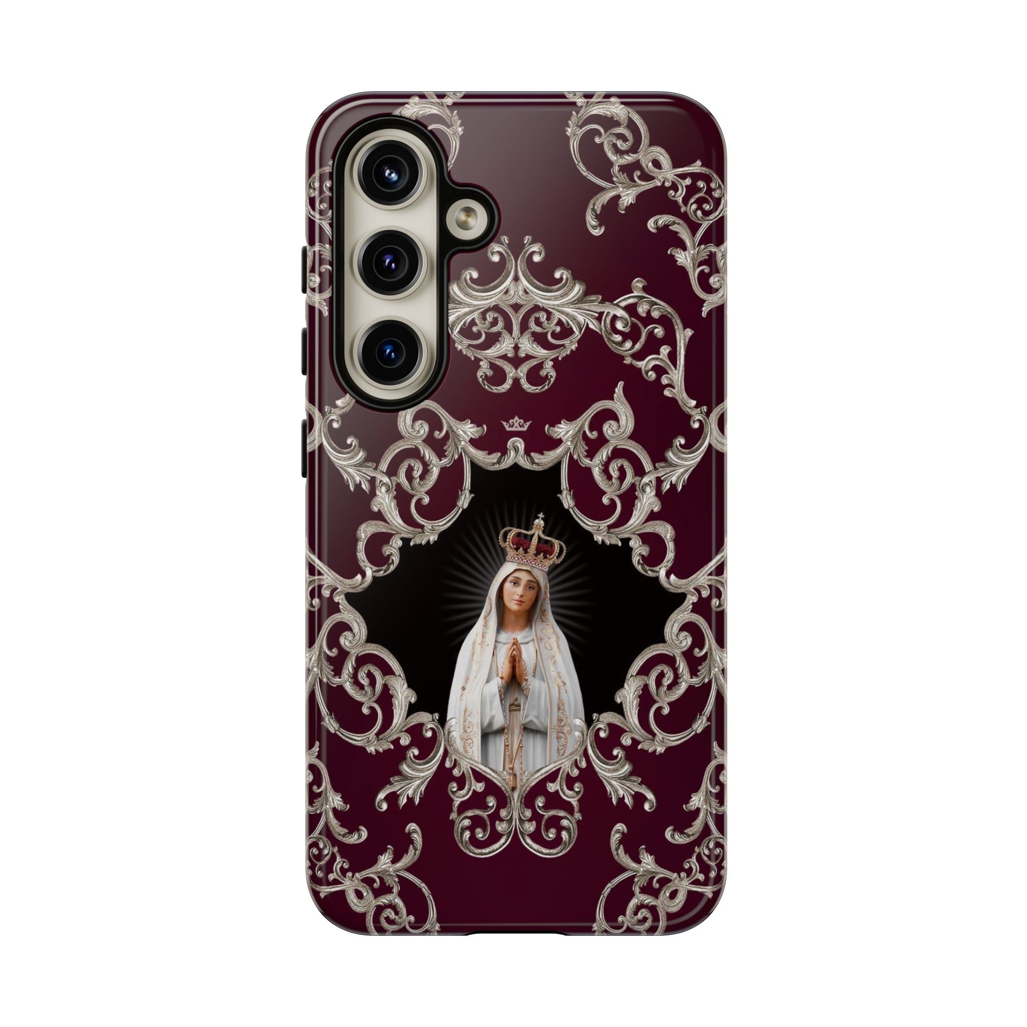 Our Lady of Fatima Hard Phone Case (Baroque Mahogany) - VENXARA®