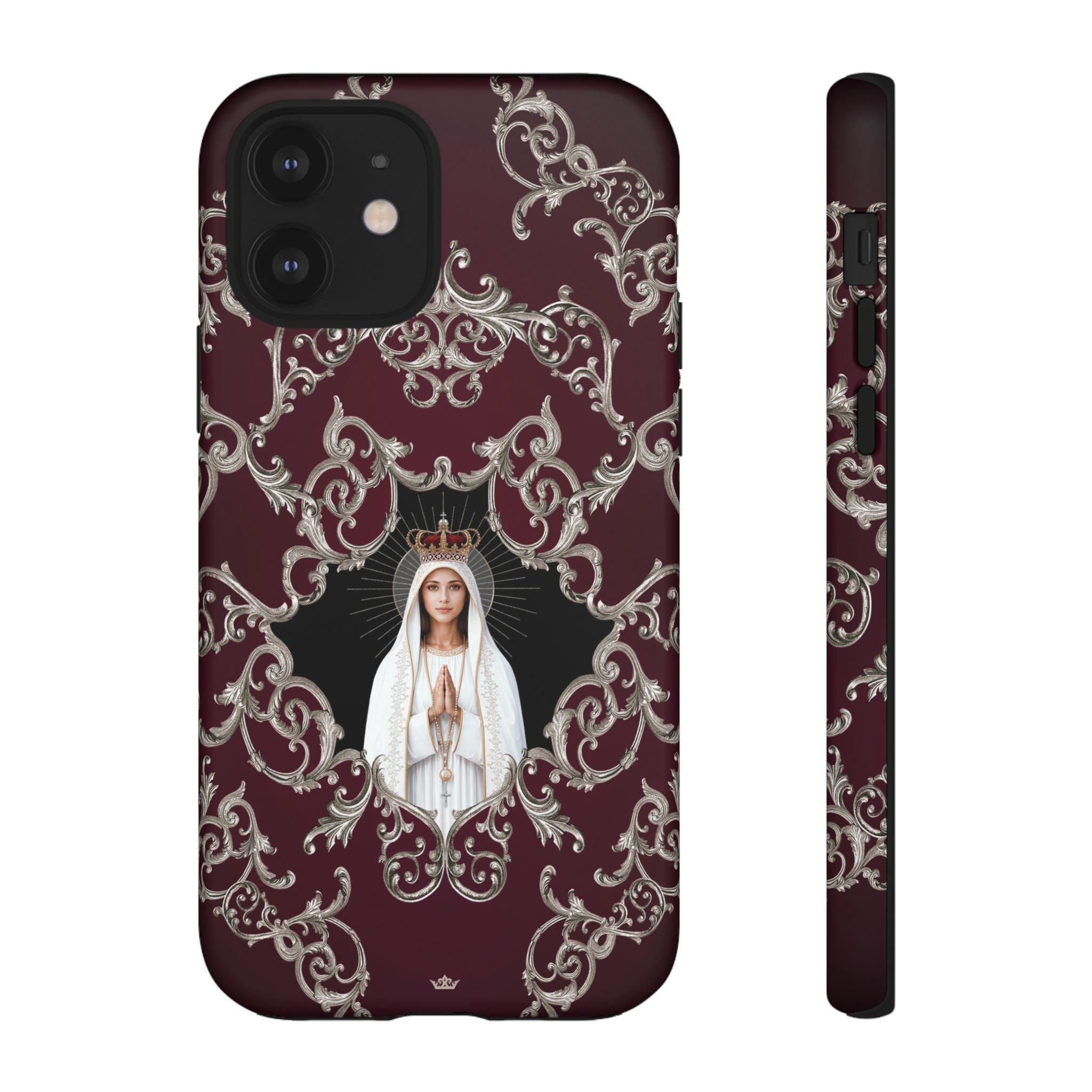 Our Lady of Fatima Hard Phone Case (Baroque Mahogany) - Venxara