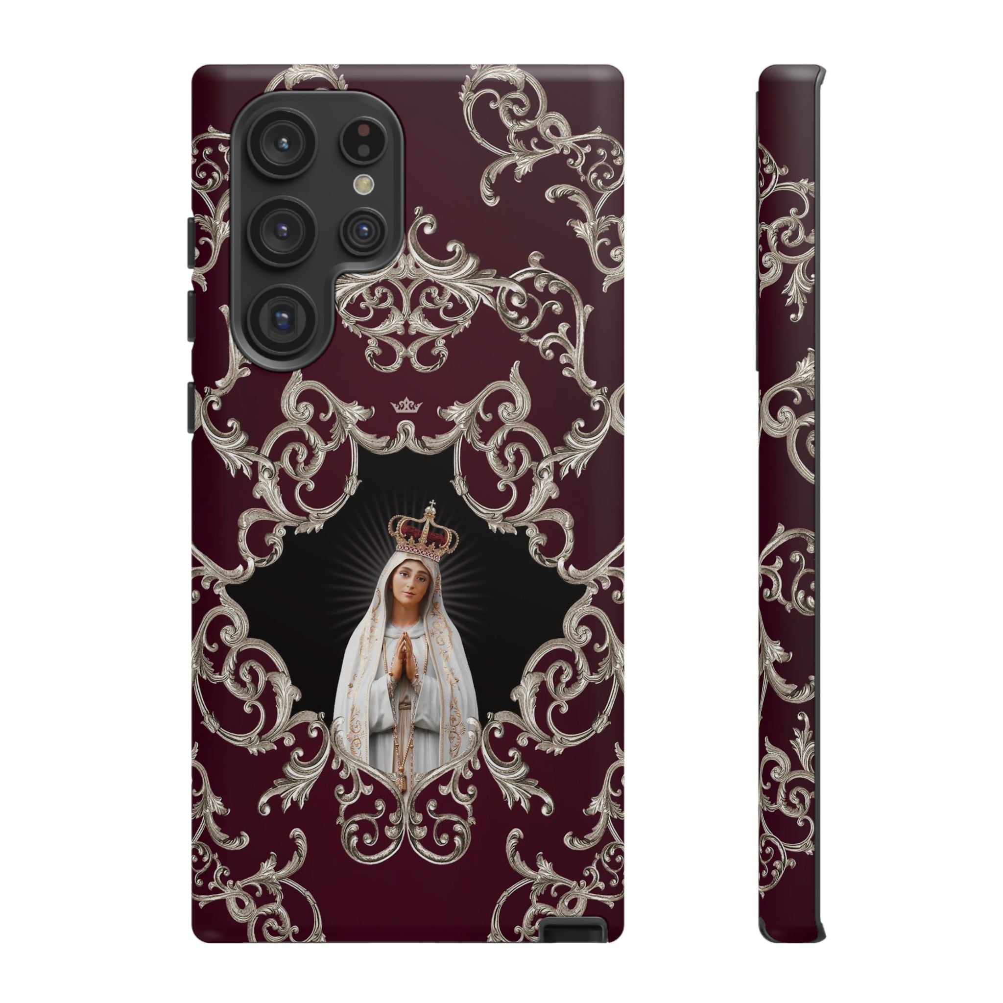 Our Lady of Fatima Hard Phone Case (Baroque Mahogany) - VENXARA
