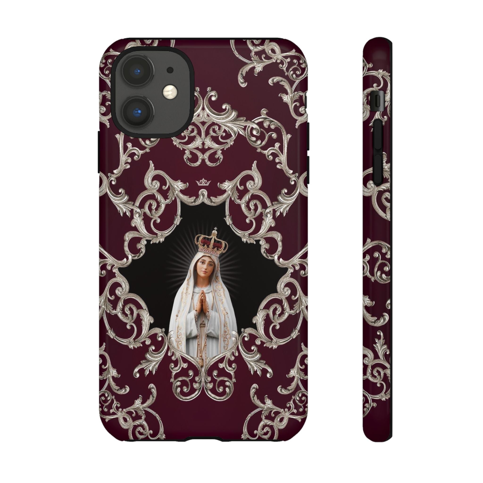 Our Lady of Fatima Hard Phone Case (Baroque Mahogany) - VENXARA®