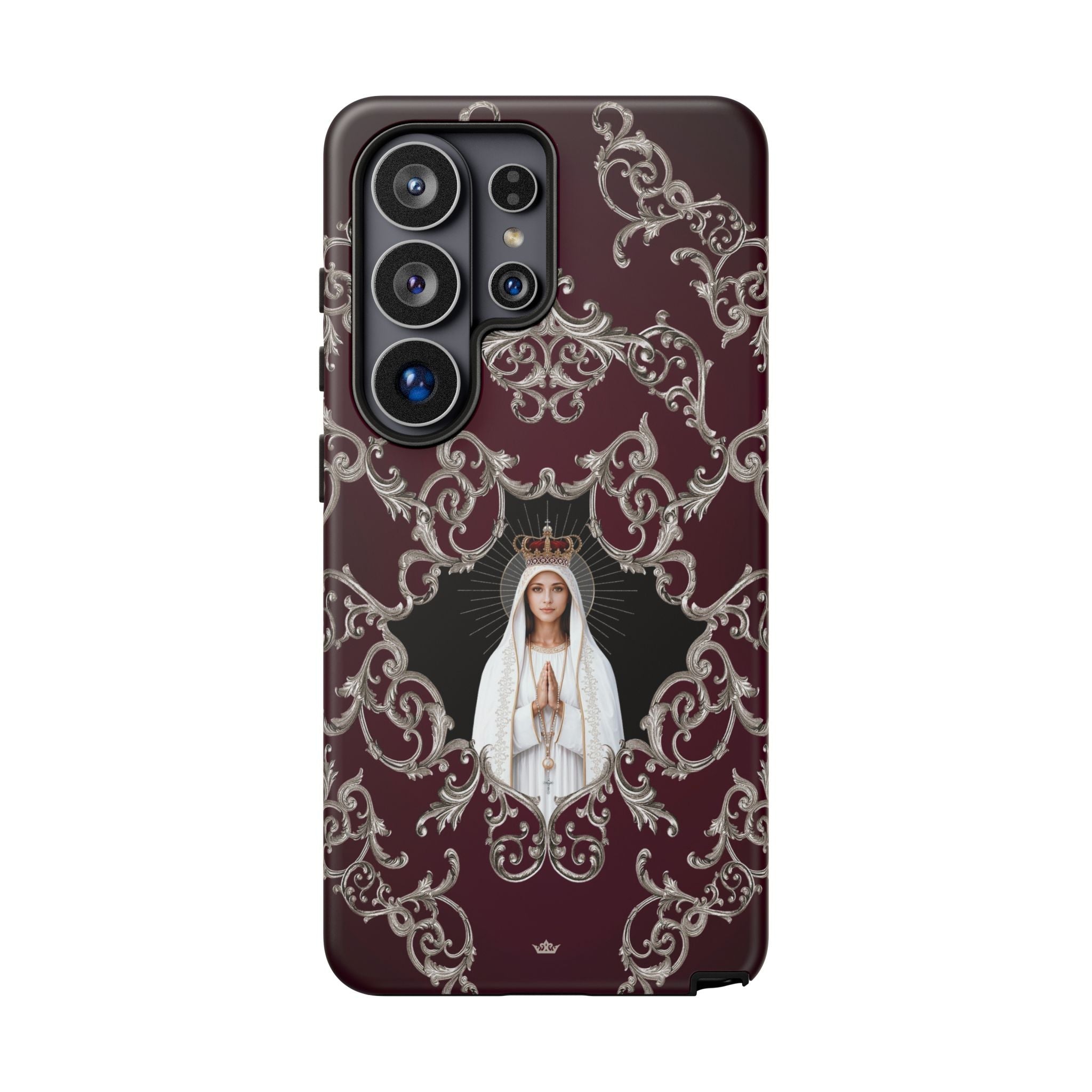 Our Lady of Fatima Hard Phone Case (Baroque Mahogany) - Venxara