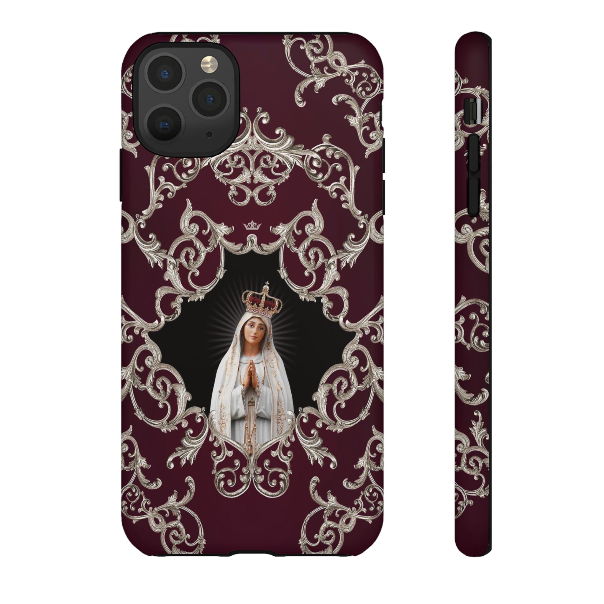 Our Lady of Fatima Hard Phone Case (Baroque Mahogany) - VENXARA®