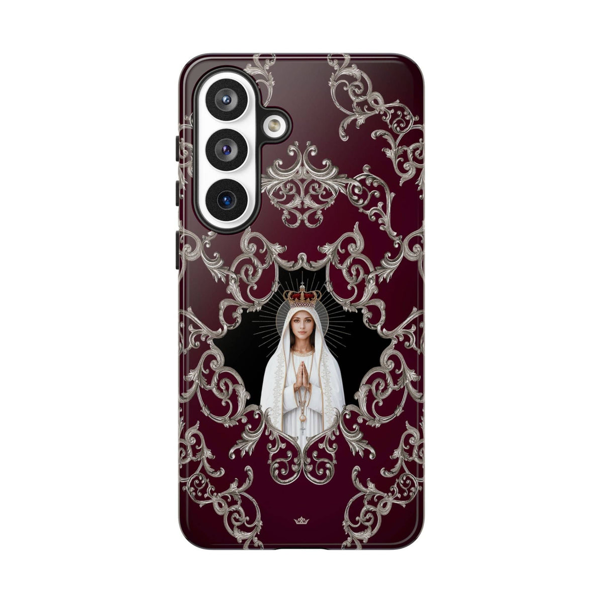 Our Lady of Fatima Hard Phone Case (Baroque Mahogany) Copyright VENXARA
