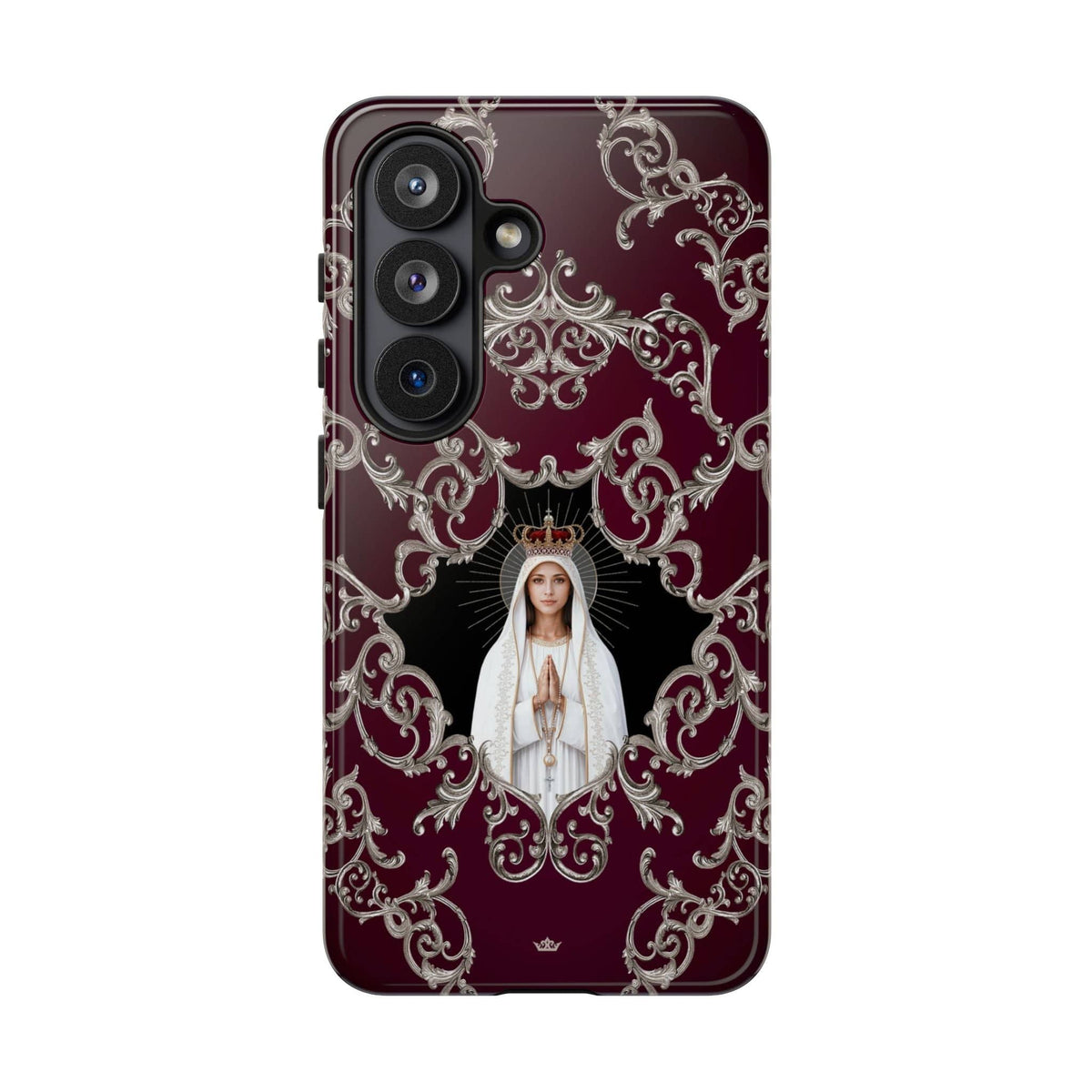 Our Lady of Fatima Hard Phone Case (Baroque Mahogany) Copyright VENXARA