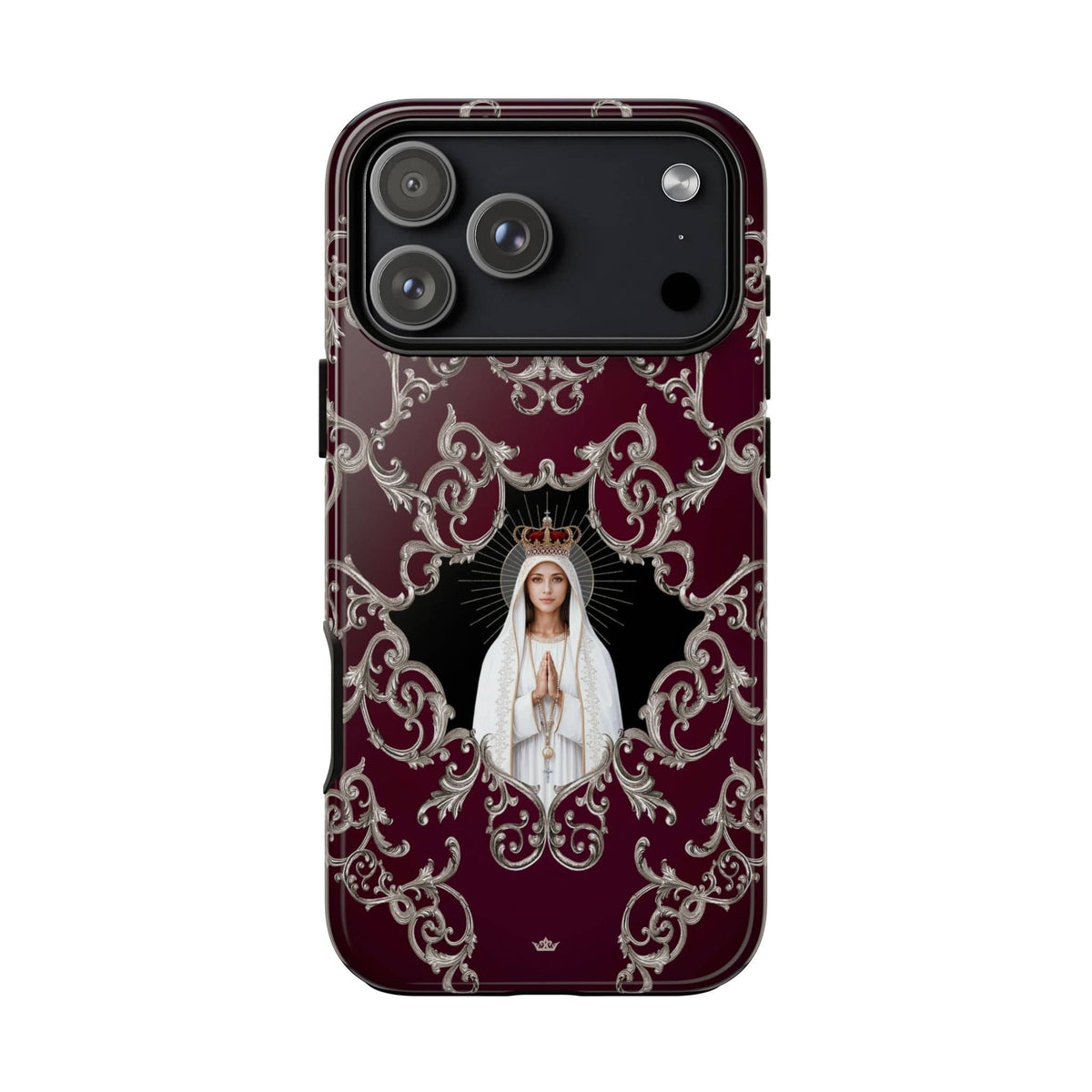 Our Lady of Fatima Hard Phone Case (Baroque Mahogany) Copyright VENXARA