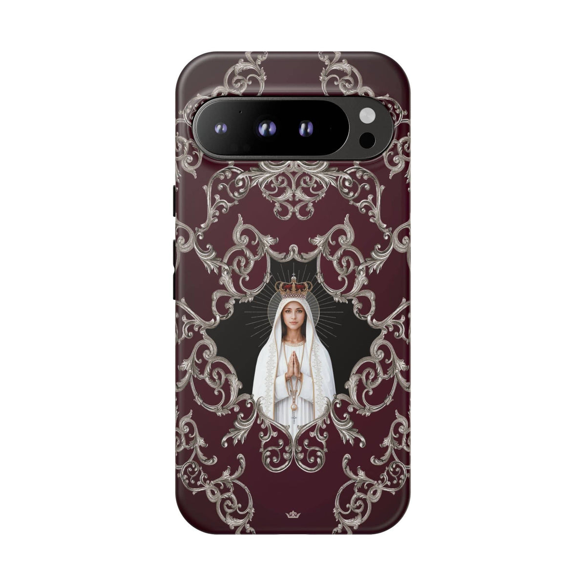 Our Lady of Fatima Hard Phone Case (Baroque Mahogany) Copyright VENXARA