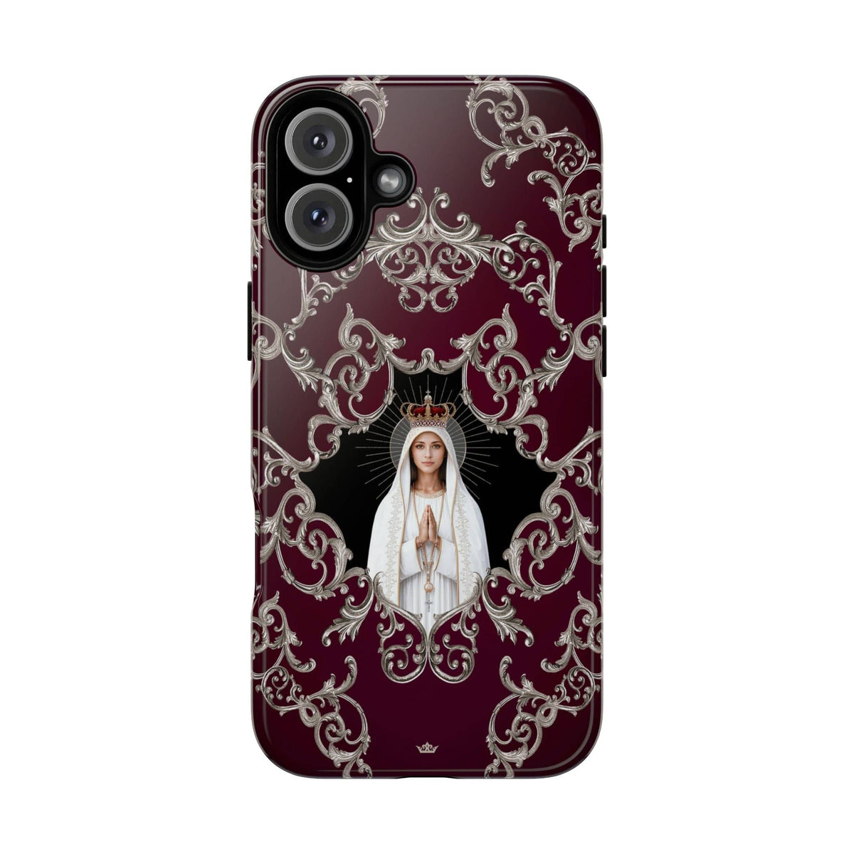 Our Lady of Fatima Hard Phone Case (Baroque Mahogany) Copyright VENXARA