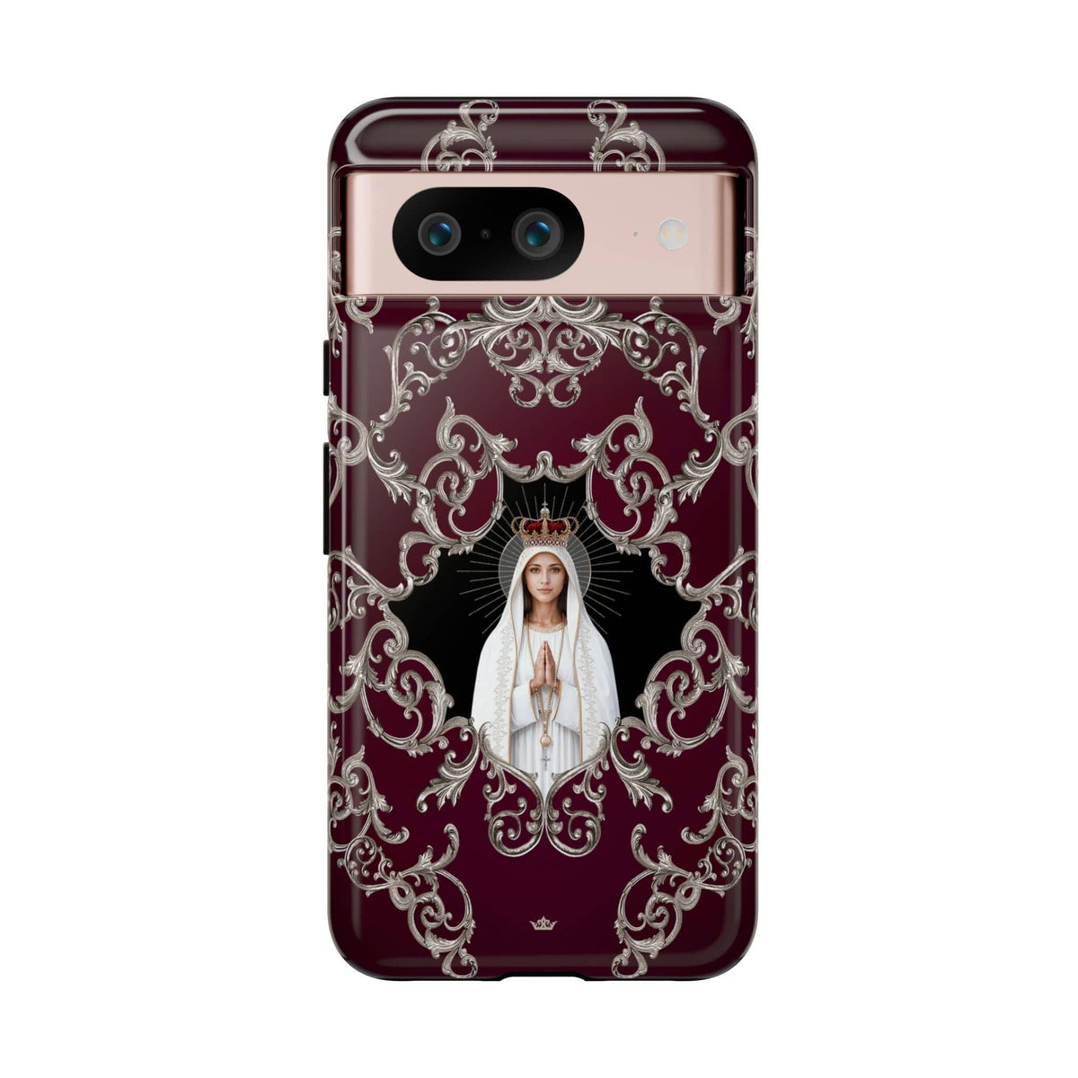 Our Lady of Fatima Hard Phone Case (Baroque Mahogany) Copyright VENXARA