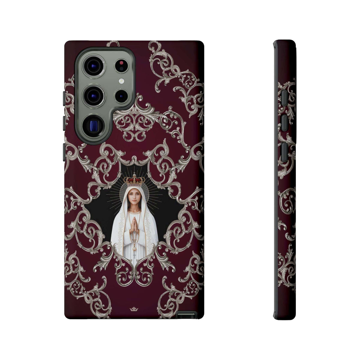 Our Lady of Fatima Hard Phone Case (Baroque Mahogany) Copyright VENXARA
