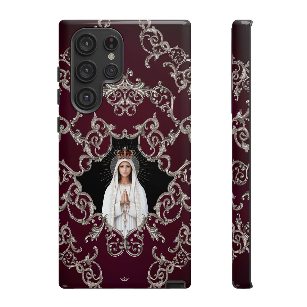 Our Lady of Fatima Hard Phone Case (Baroque Mahogany) Copyright VENXARA