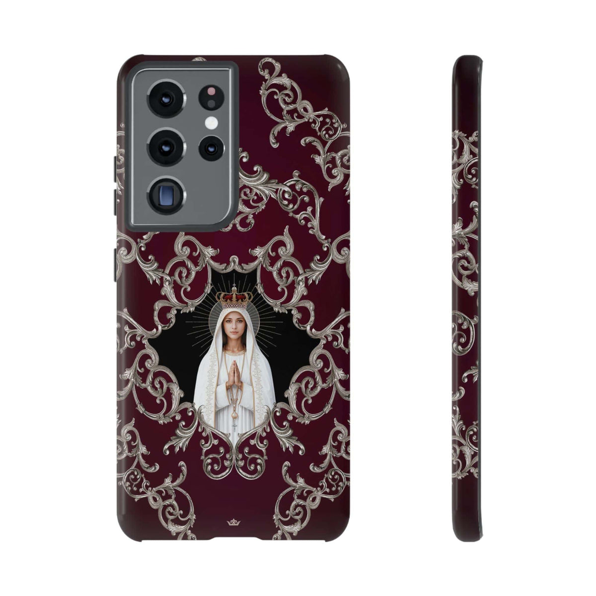 Our Lady of Fatima Hard Phone Case (Baroque Mahogany) Copyright VENXARA