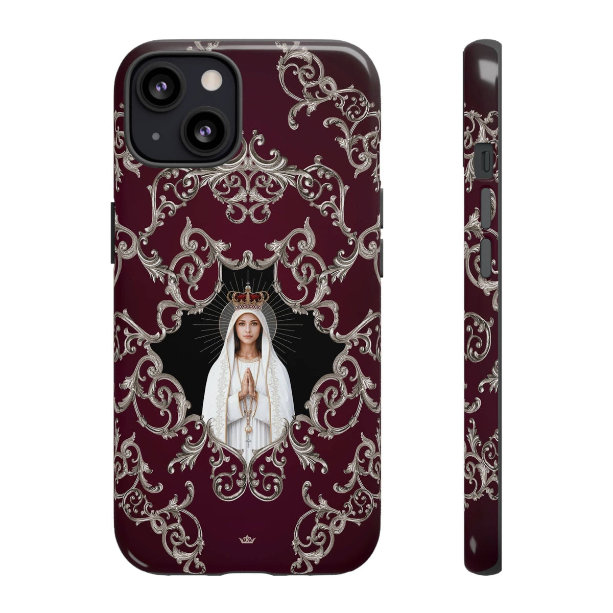 Our Lady of Fatima Hard Phone Case (Baroque Mahogany) Copyright VENXARA