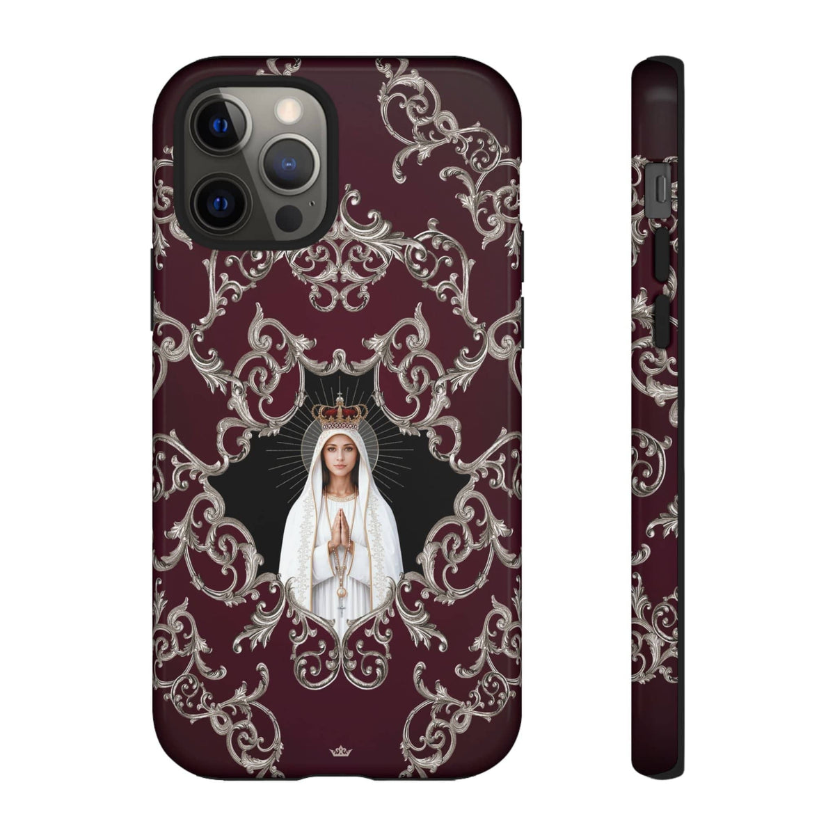 Our Lady of Fatima Hard Phone Case (Baroque Mahogany) Copyright VENXARA