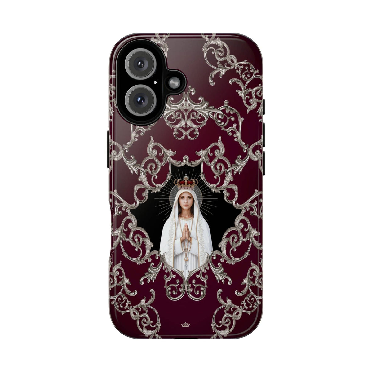 Our Lady of Fatima Hard Phone Case (Baroque Mahogany) Copyright VENXARA