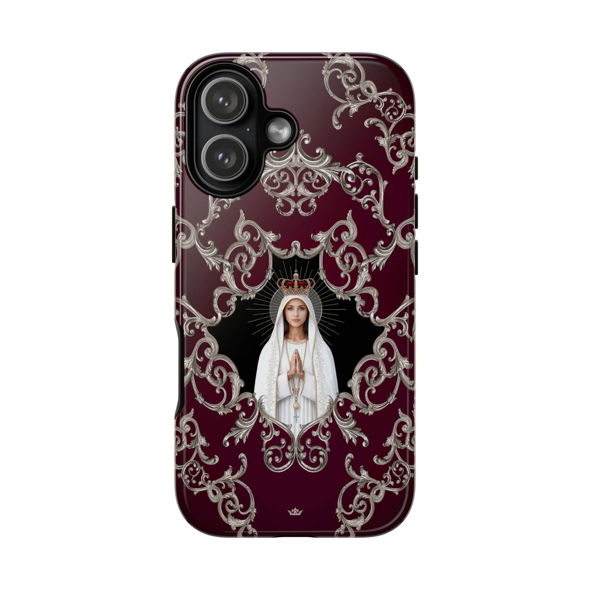 Our Lady of Fatima Hard Phone Case (Baroque Mahogany) Copyright VENXARA