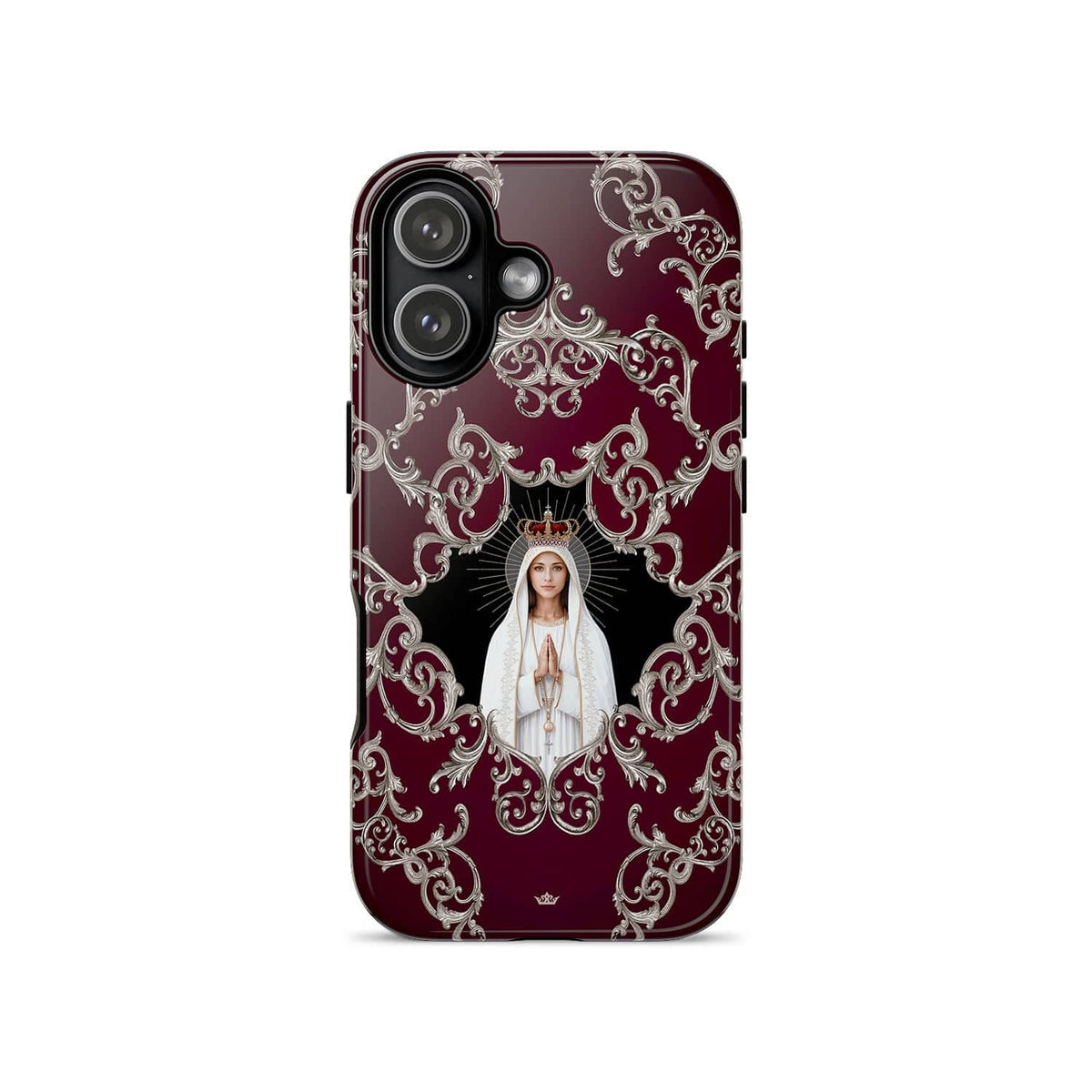 Our Lady of Fatima Hard Phone Case (Baroque Mahogany) Copyright VENXARA