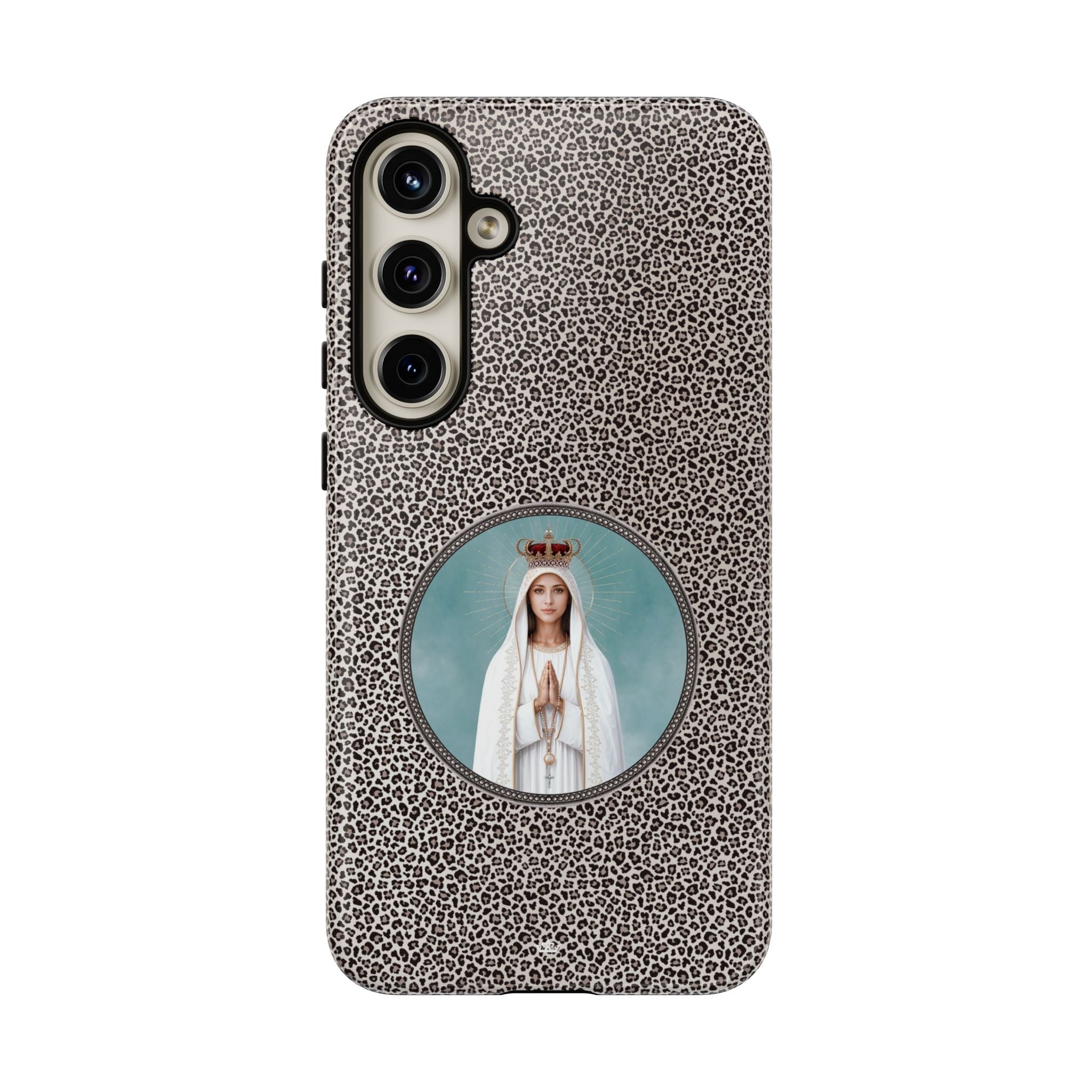 Our Lady of Fatima Hard Phone Case (Leopard) - Venxara