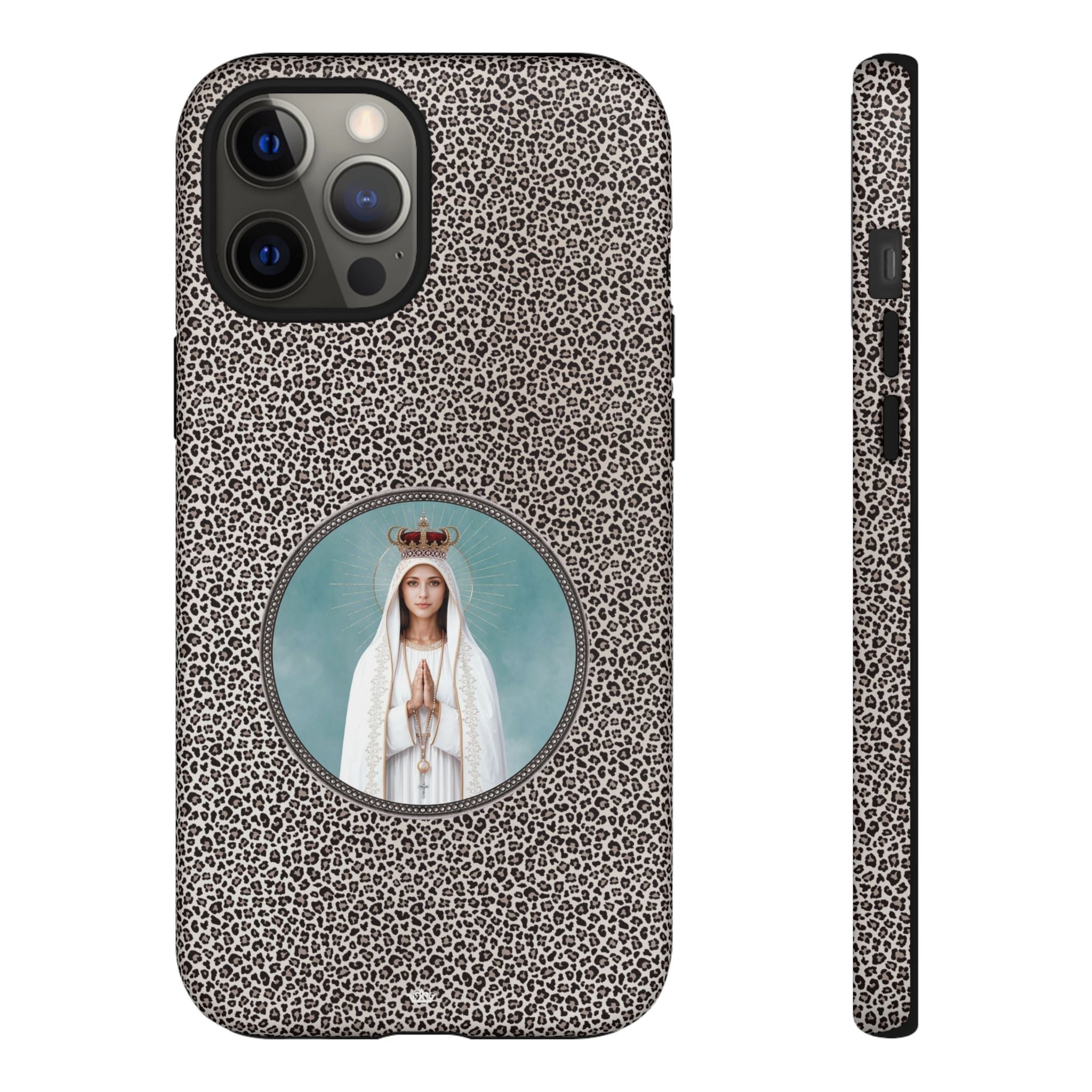 Our Lady of Fatima Hard Phone Case (Leopard) - Venxara