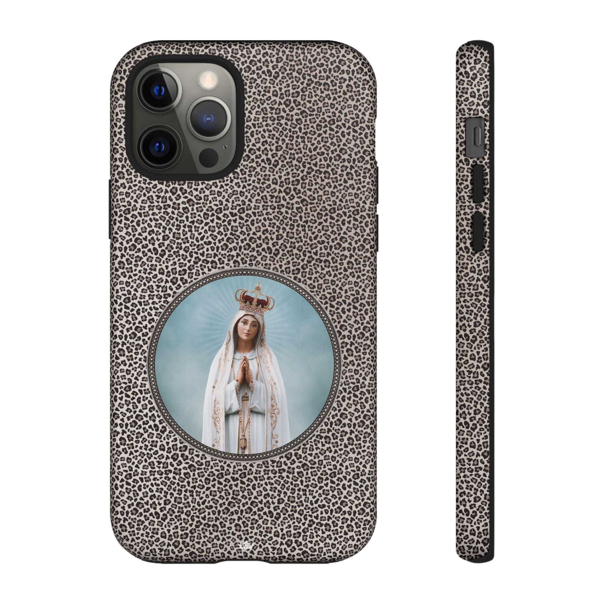 Our Lady of Fatima Hard Phone Case (Leopard) - VENXARA®