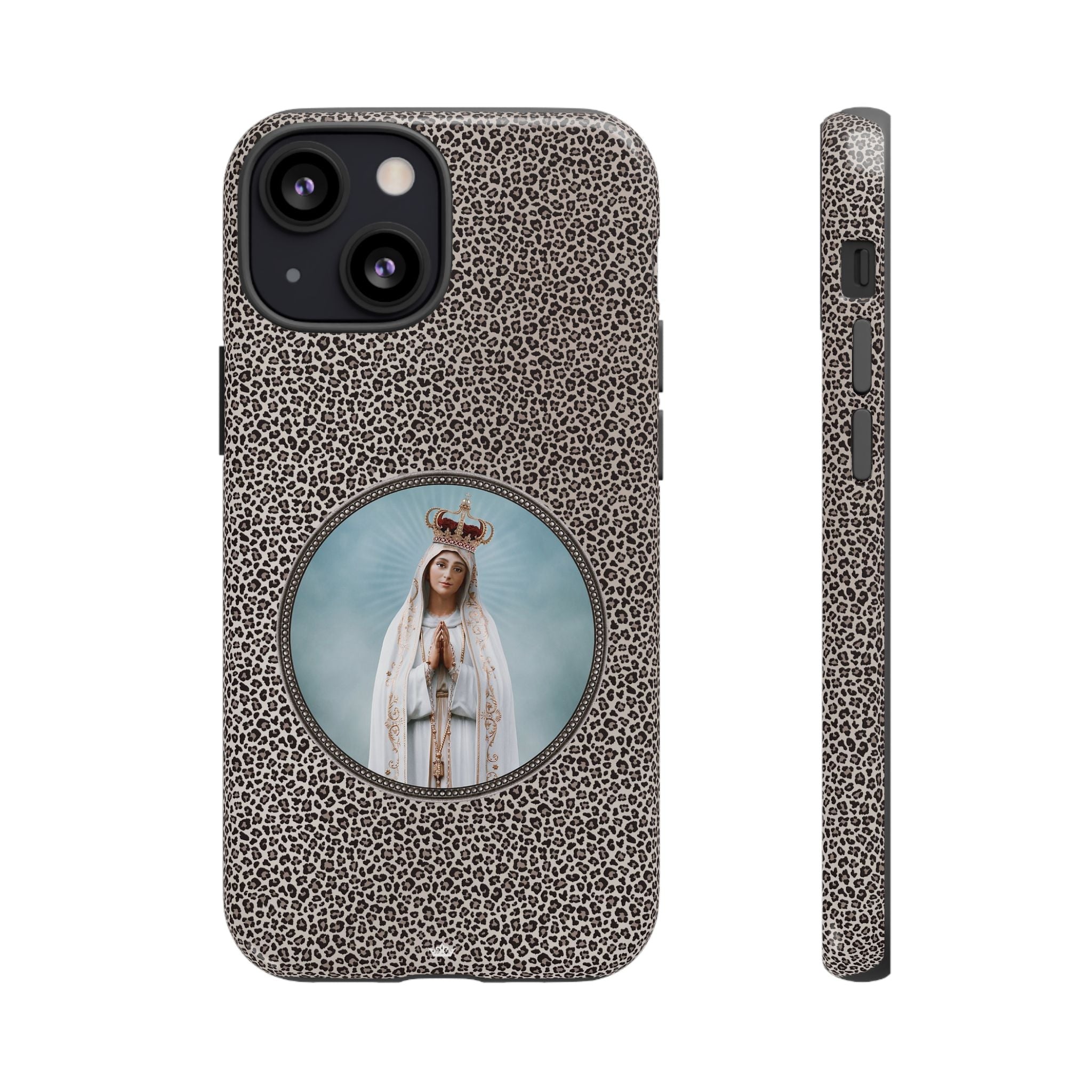 Our Lady of Fatima Hard Phone Case (Leopard) - VENXARA®