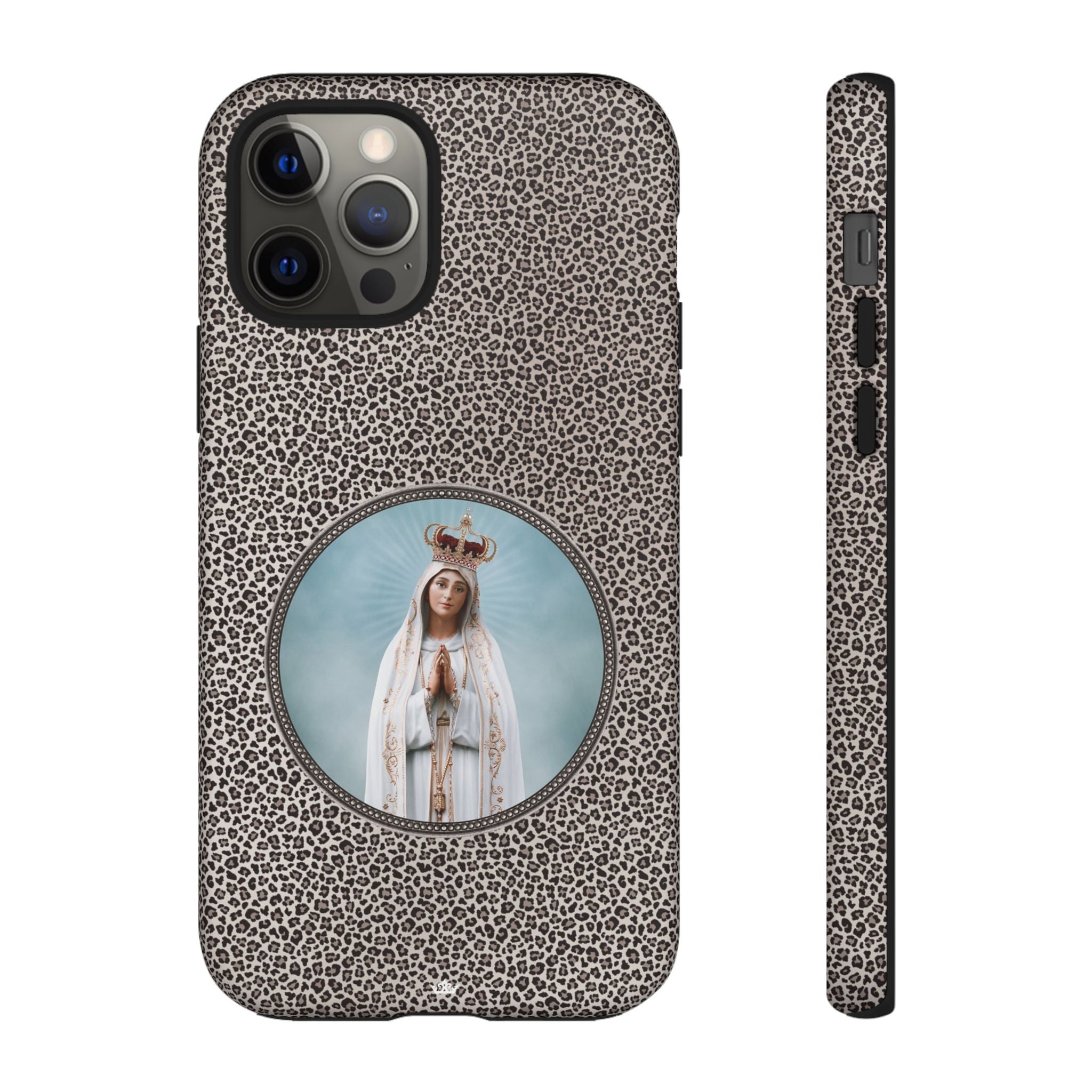 Our Lady of Fatima Hard Phone Case (Leopard) - VENXARA®