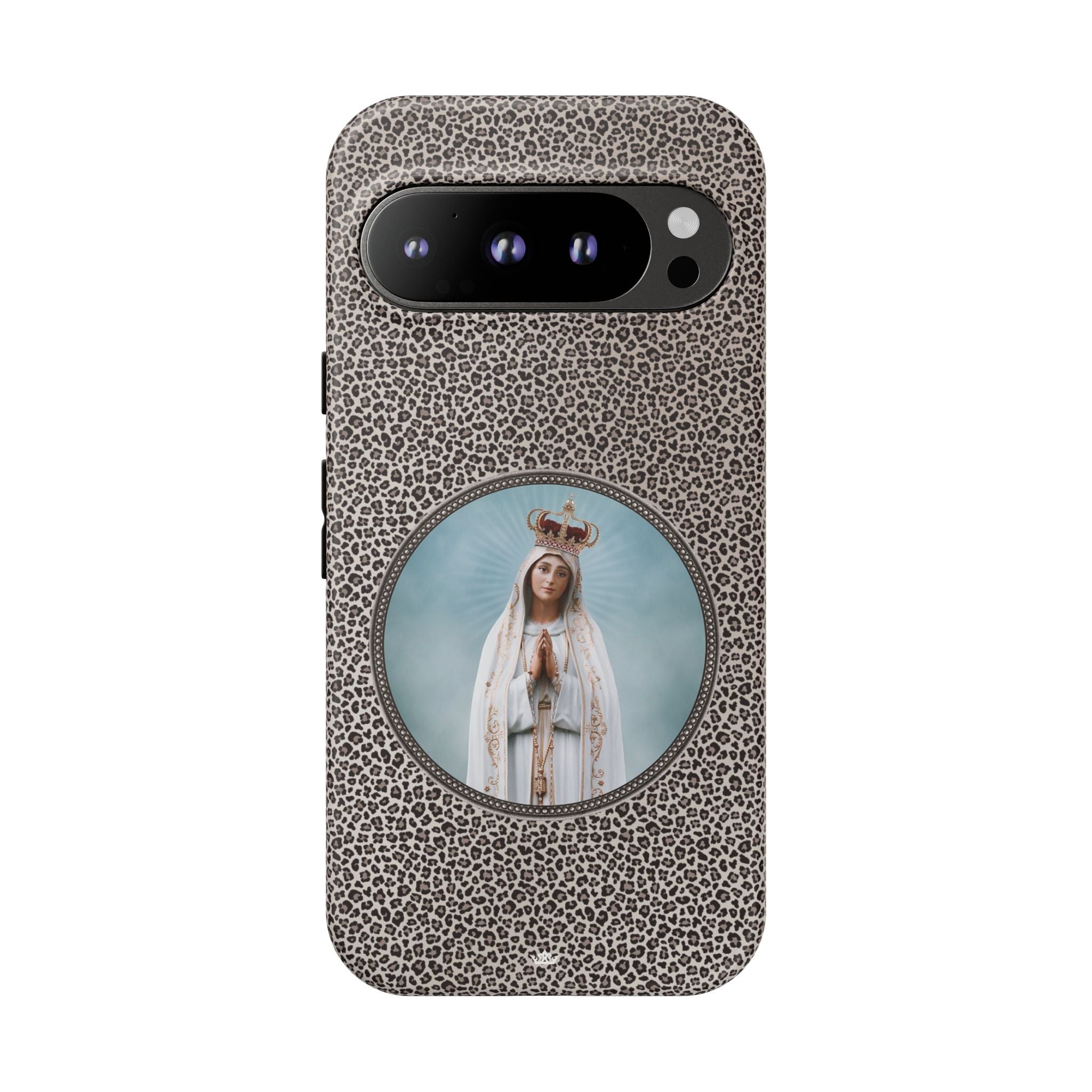Our Lady of Fatima Hard Phone Case (Leopard) - VENXARA®